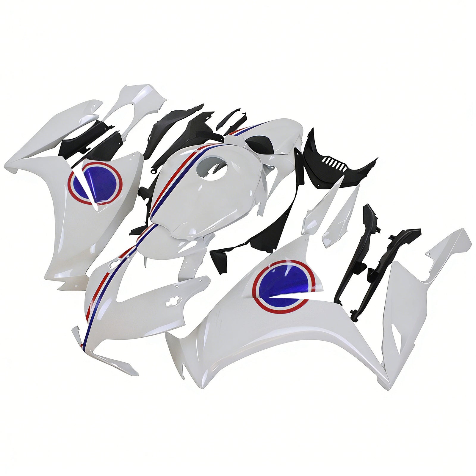 Amotopart 2012-2016 CBR1000RR Honda White with Blue Accent Fairing Kit