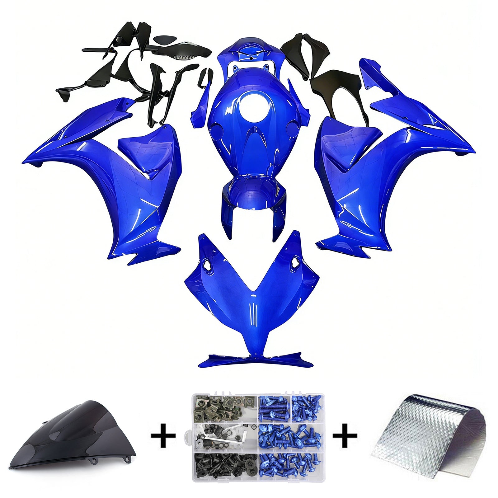 Zestaw owiewek Amotopart 2012-2016 do Hondy CBR1000RR w kolorze niebiesko-białym