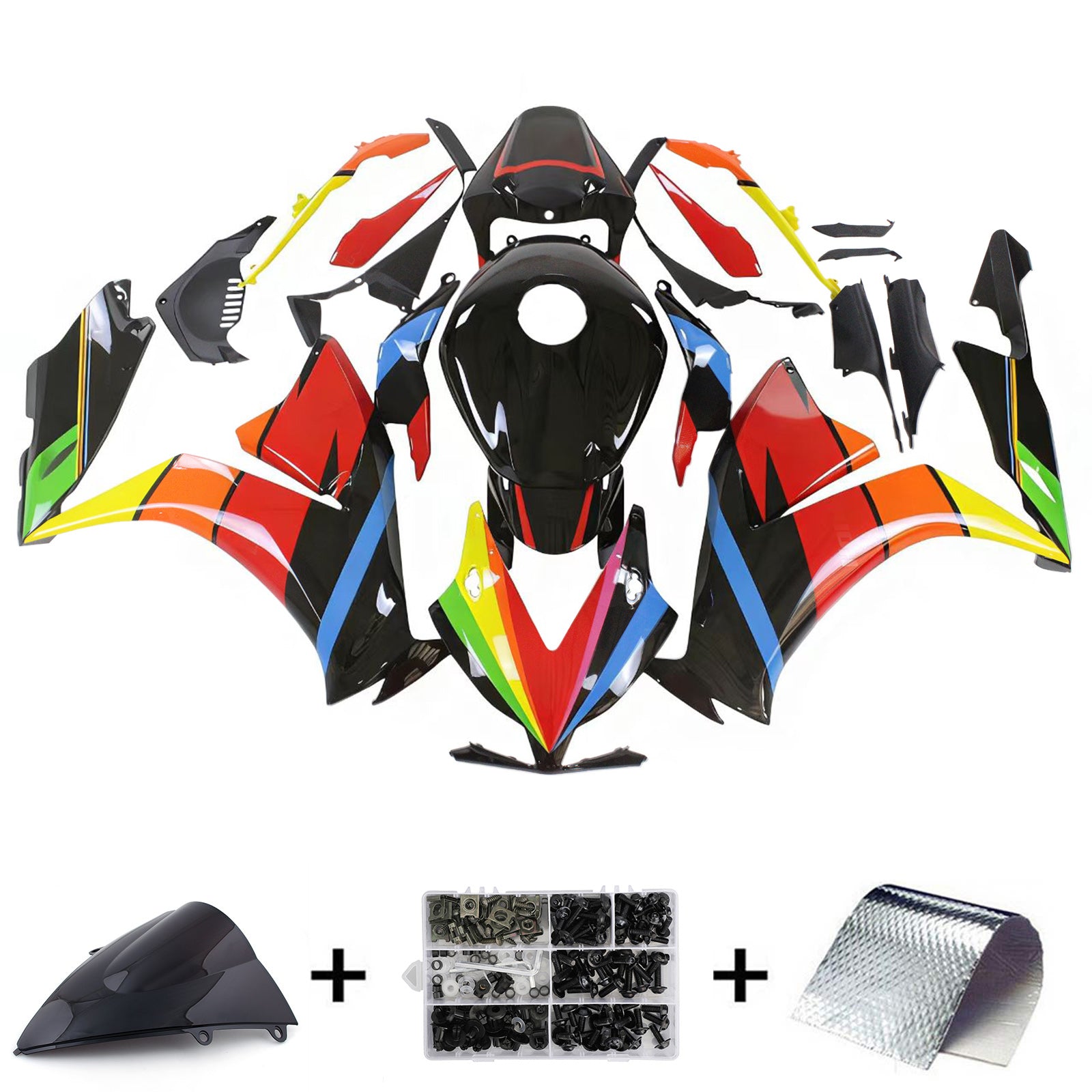 Amotopart 2012-2016 CBR1000RR Honda Kit de carenado multicolor