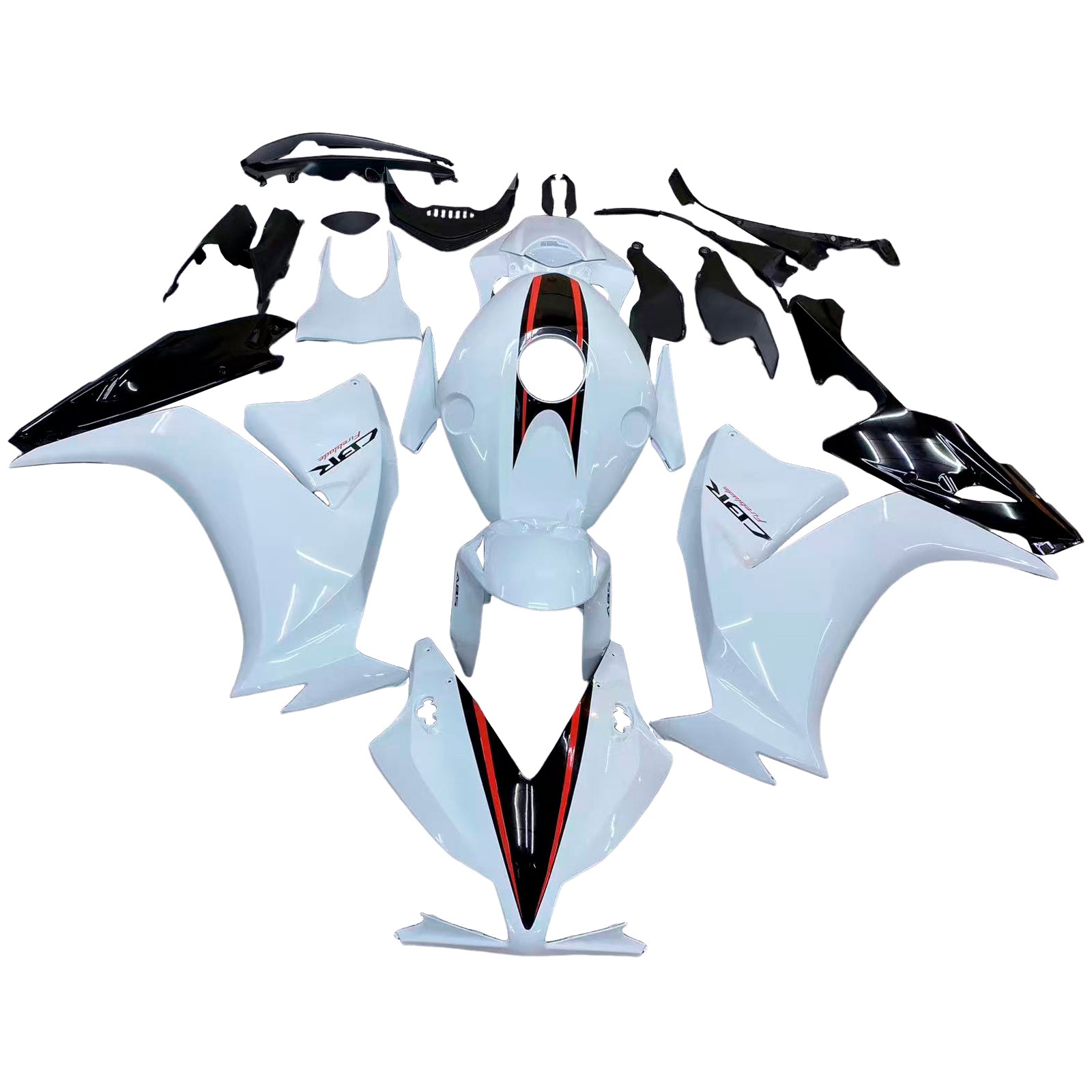 Amotopart 2012-2016 CBR1000RR Honda Blanc&Kit de carénage rouge