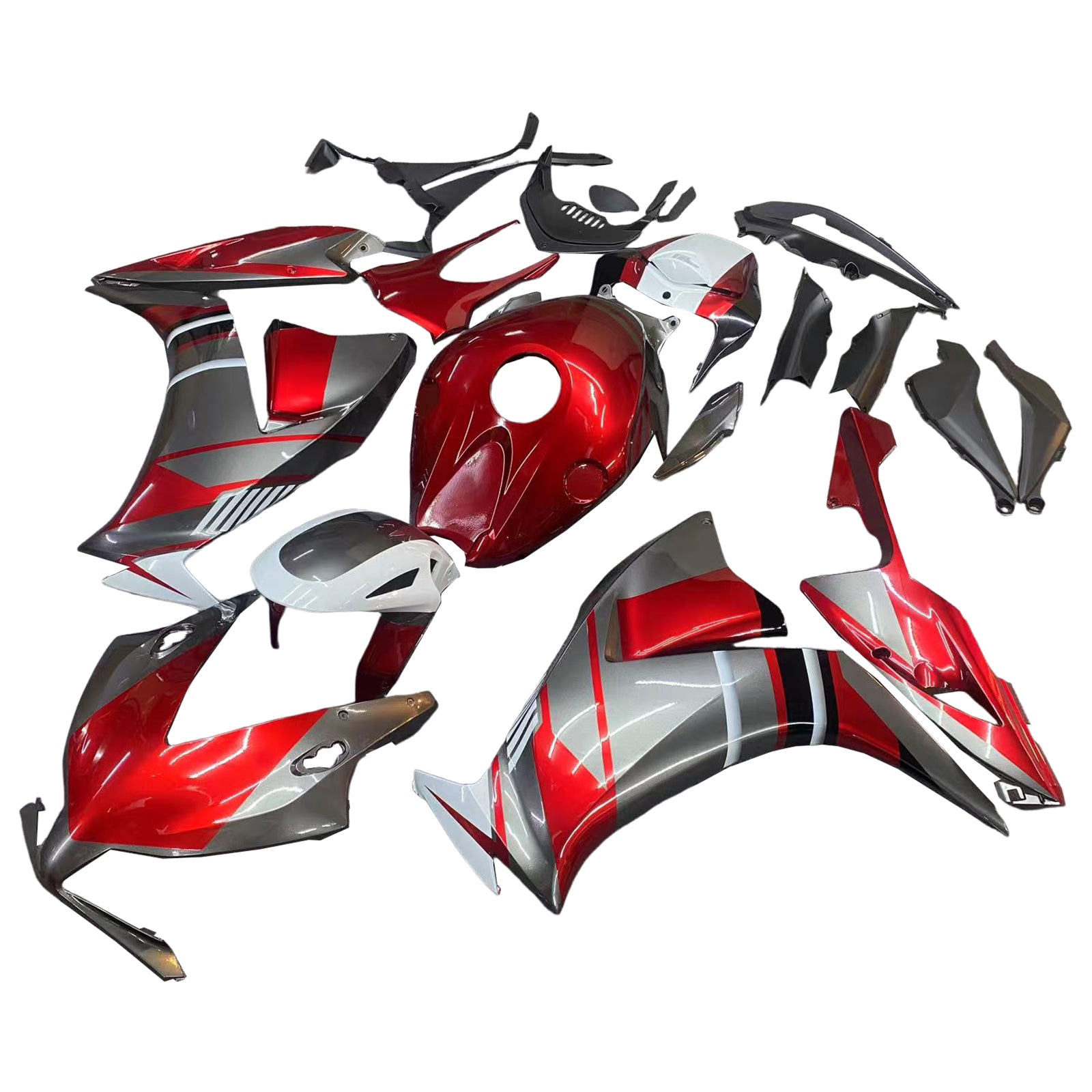 Amotopart 2012-2016 CBR1000RR Honda Kit carena rosso e grigio