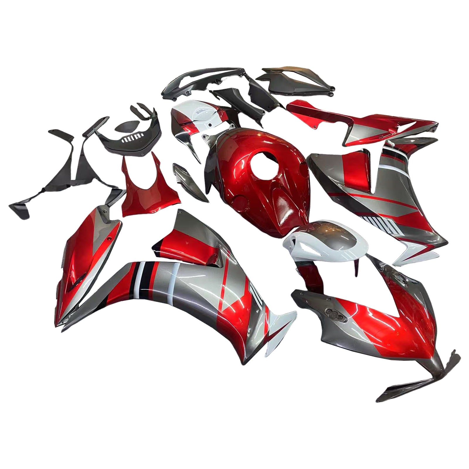 Amotopart 2012-2016 CBR1000RR Honda Kit carena rosso e grigio