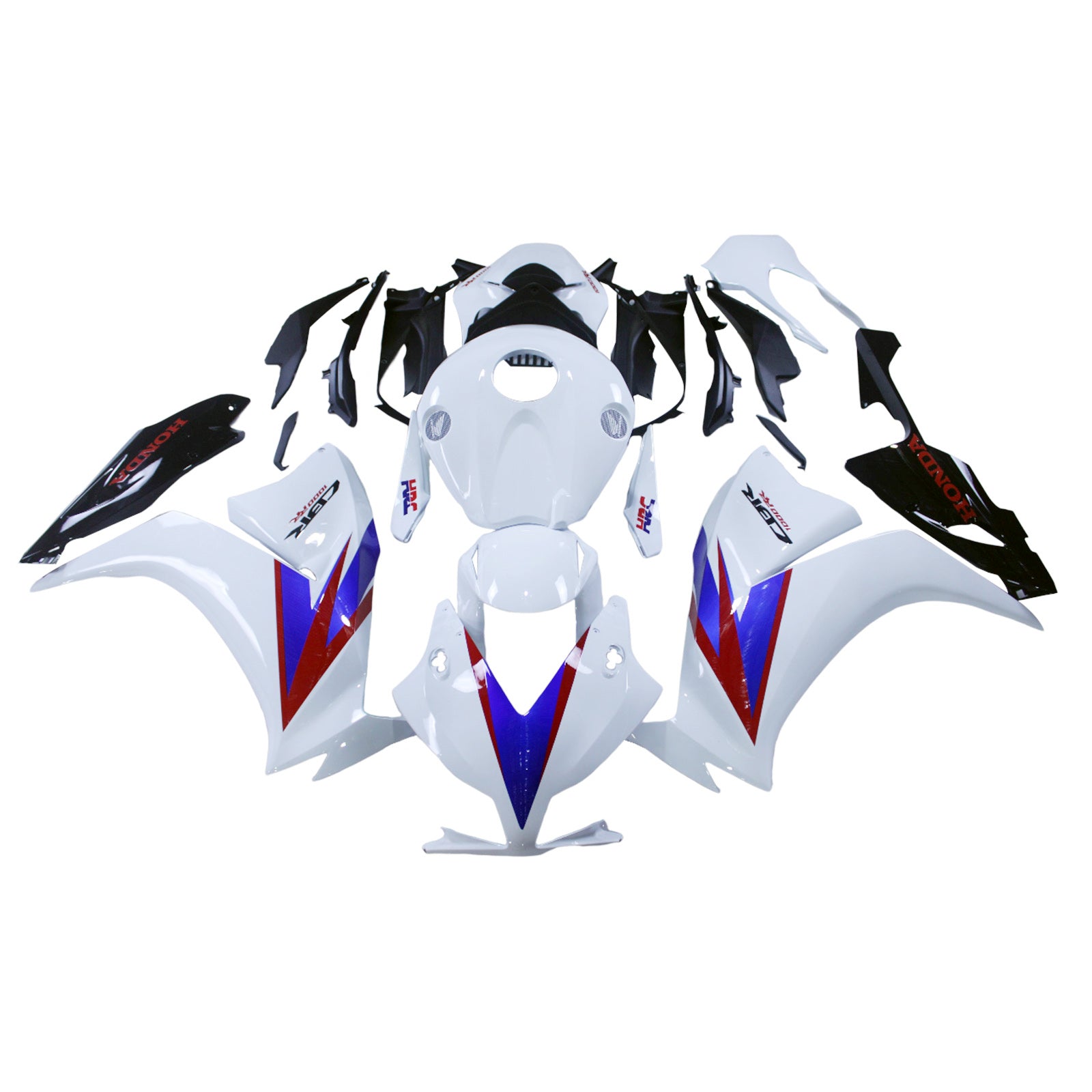 Amotopart 2012-2016 CBR1000RR Honda Bleu&Kit de carénage rouge Style4