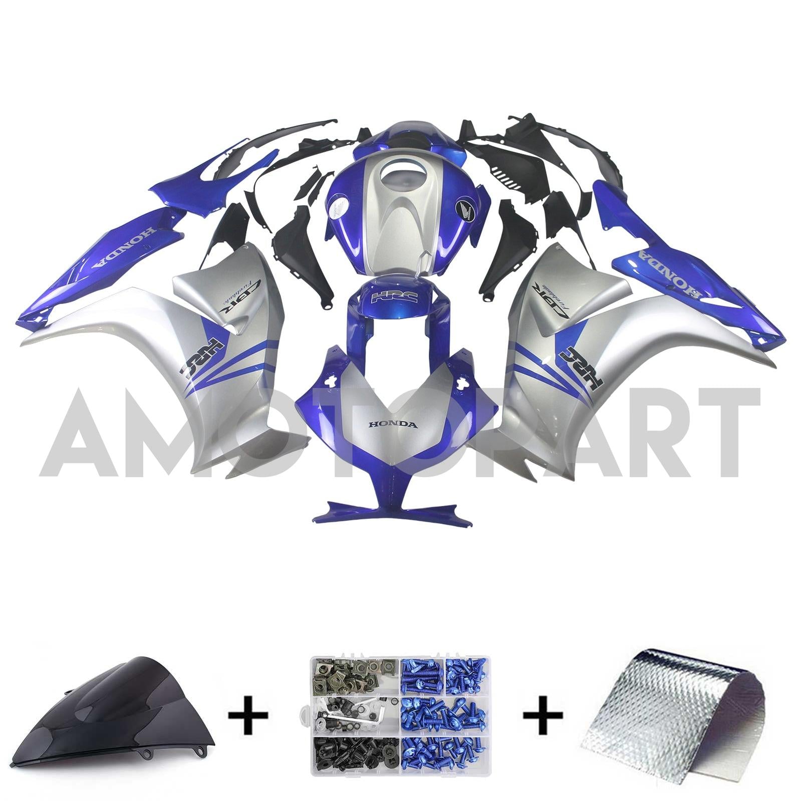 Amotopart 2012-2016 CBR1000RR Honda Blue & White Style1 Failing Kit