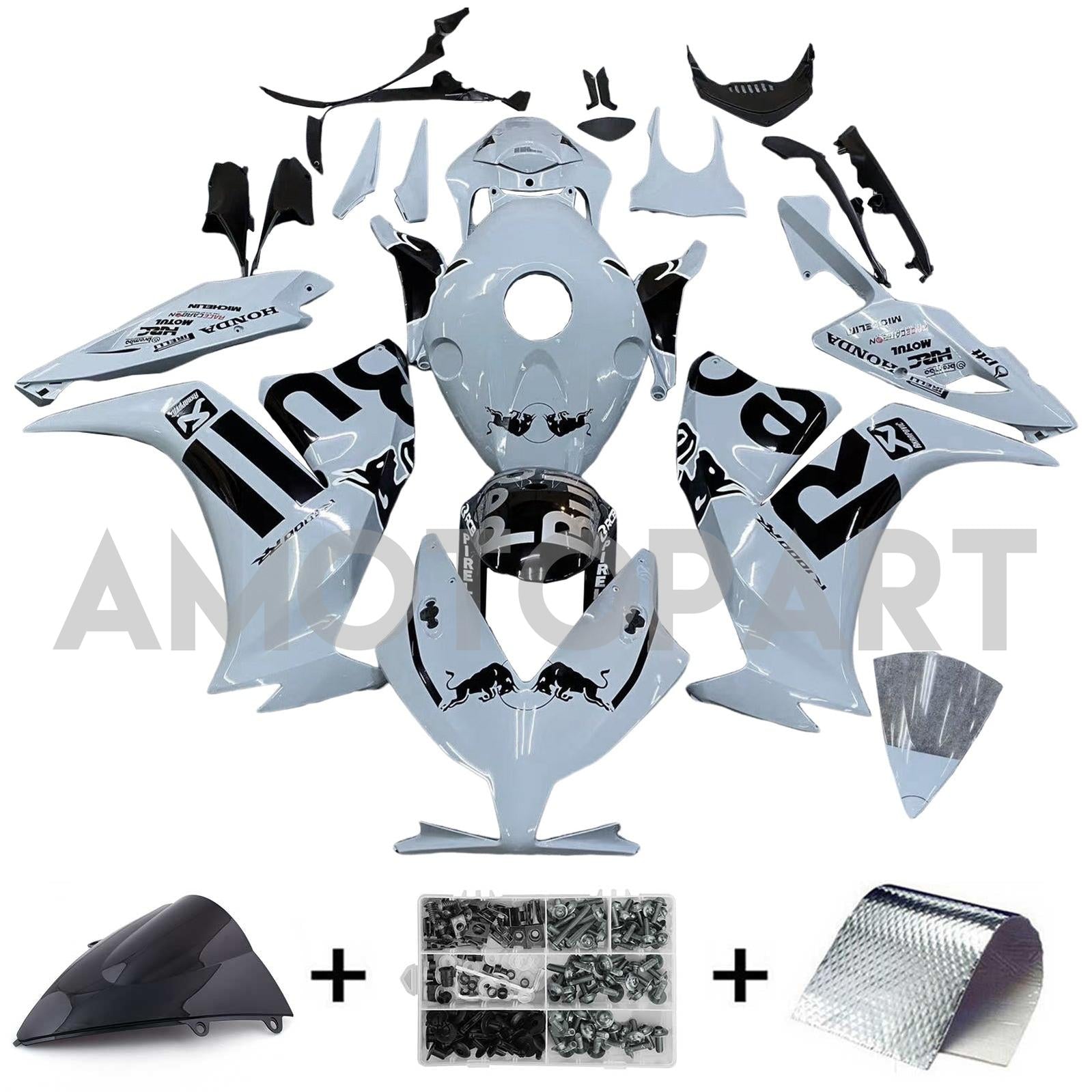 Amotopart 2012-2016 CBR1000RR Honda Blue mix Grey Fairing Kit