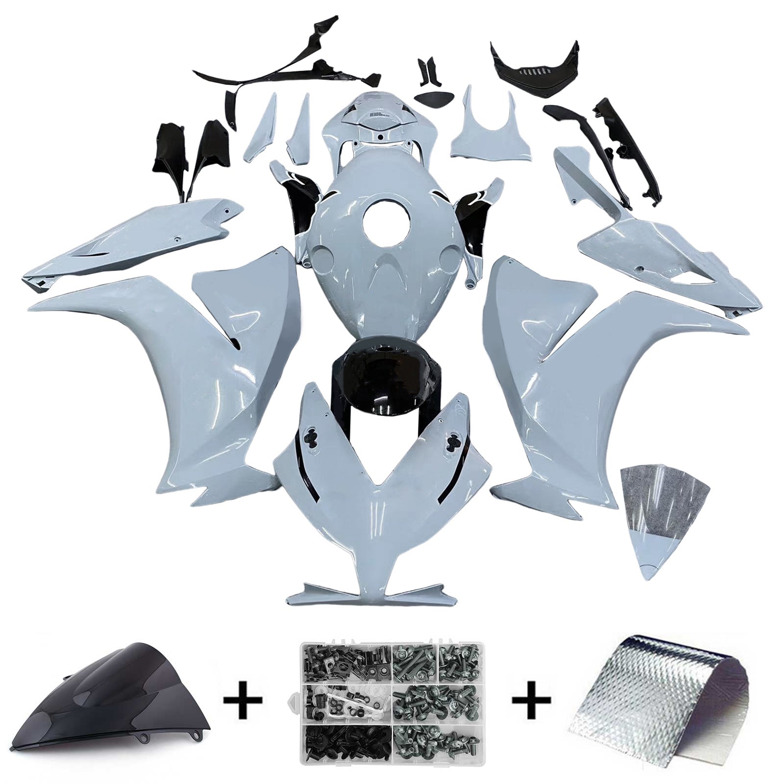 Amotopart 2012-2016 CBR1000RR ホンダ ブルーミックス グレー フェアリングキット
