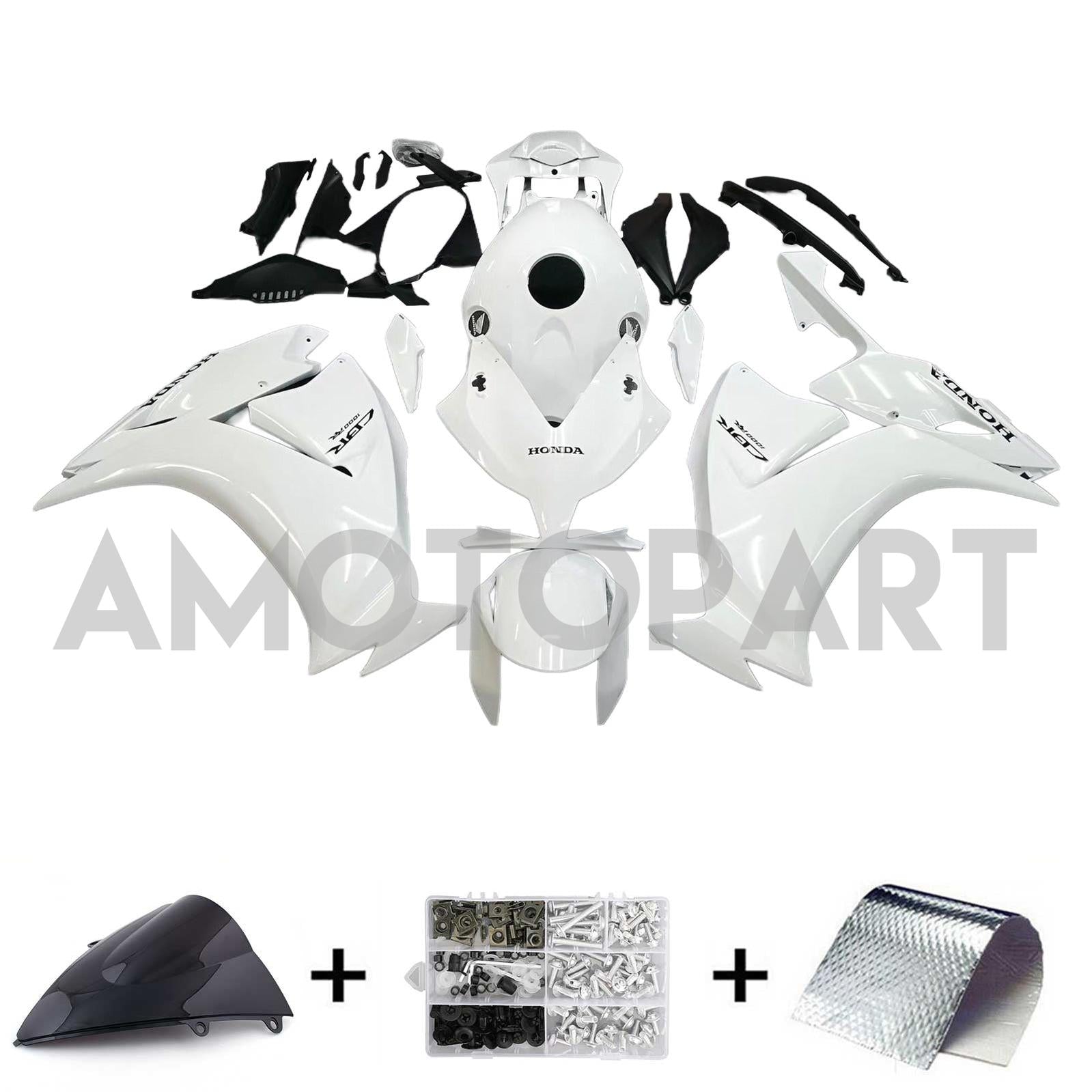 Amotopart 2012-2016 CBR1000RR Honda Matte White Fairing Kit