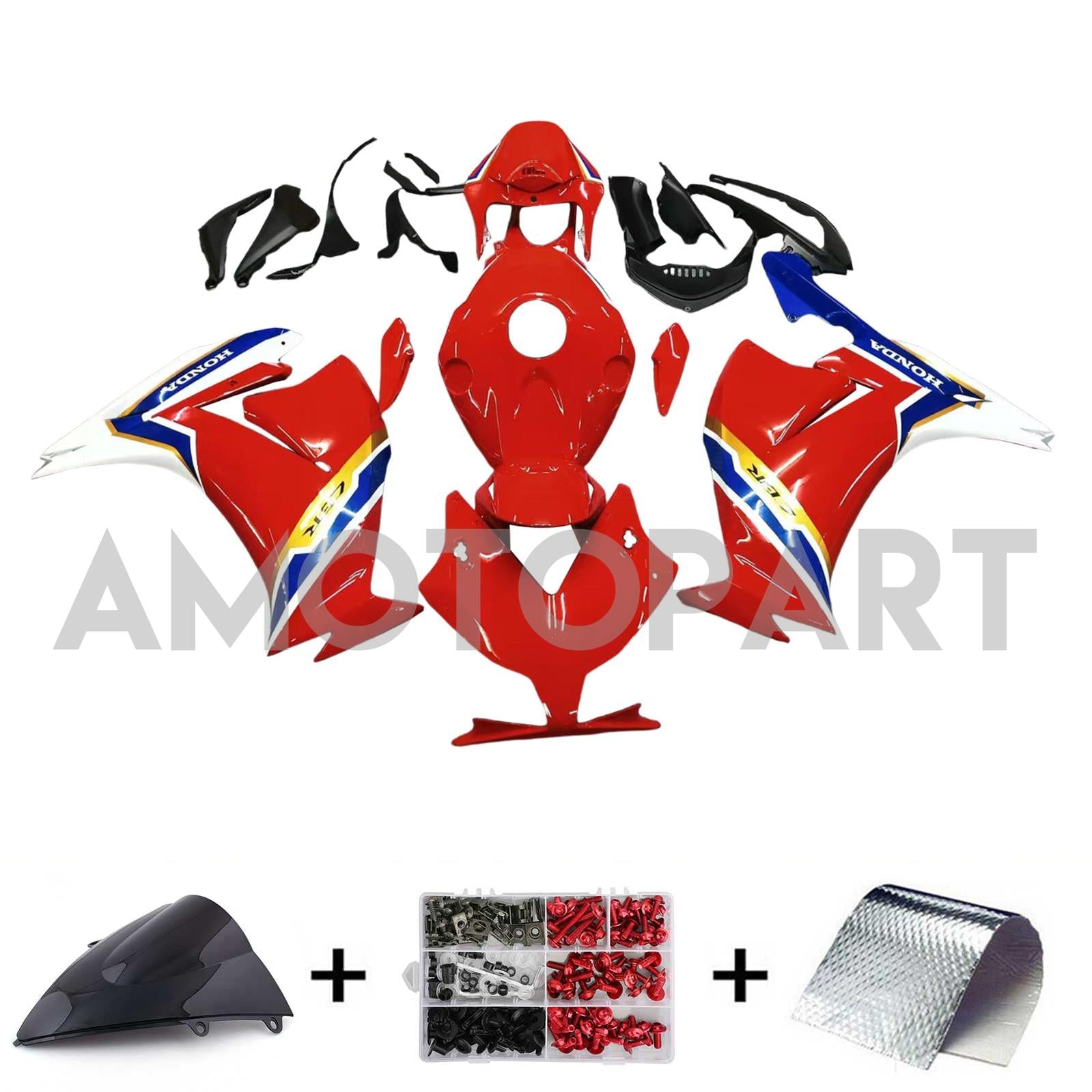 Amotopart 2012-2016 CBR1000RR Honda Blue&Red Style3 Fairing Kit