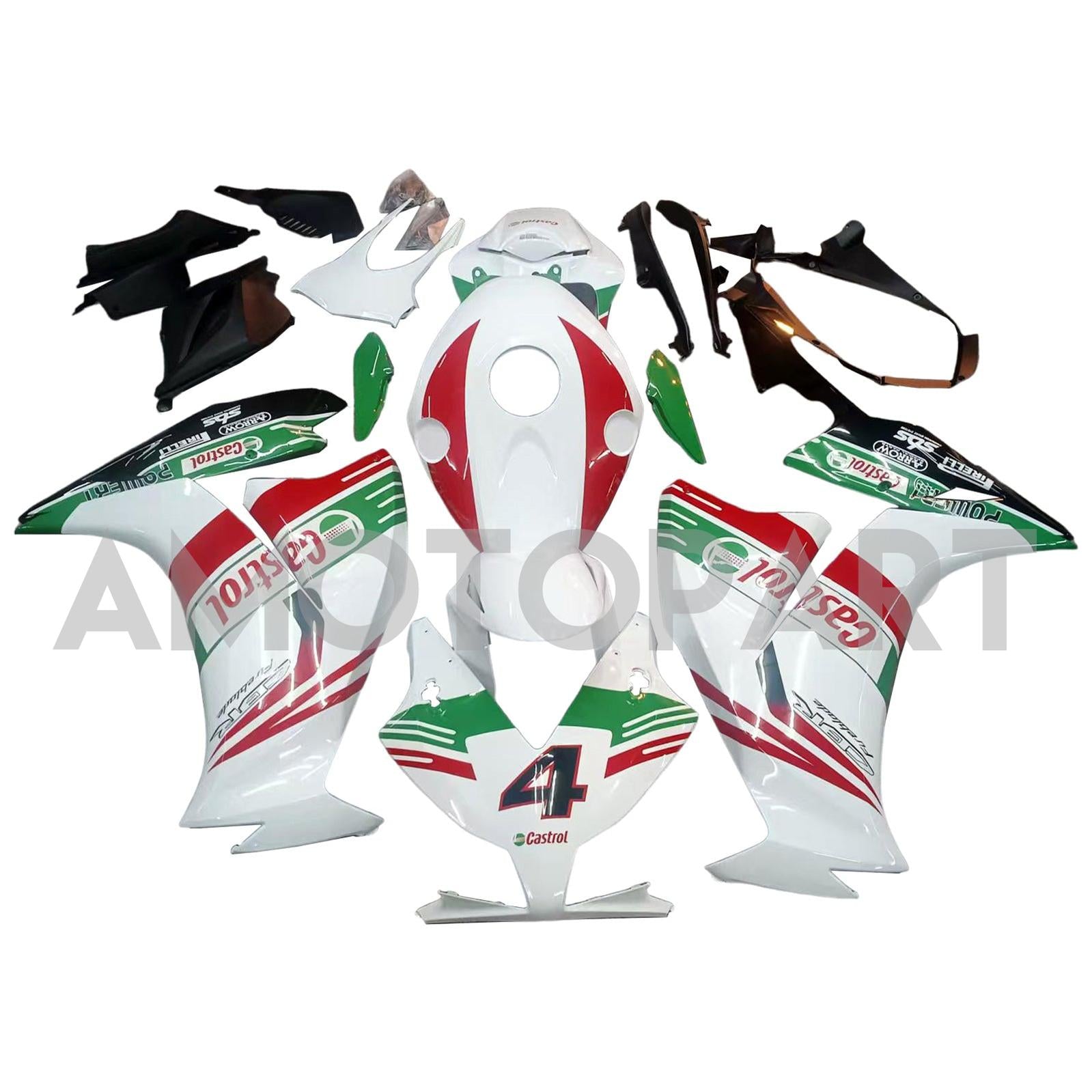 Amotopart 2012-2016 CBR1000RR Honda Red & Green Failing Kit