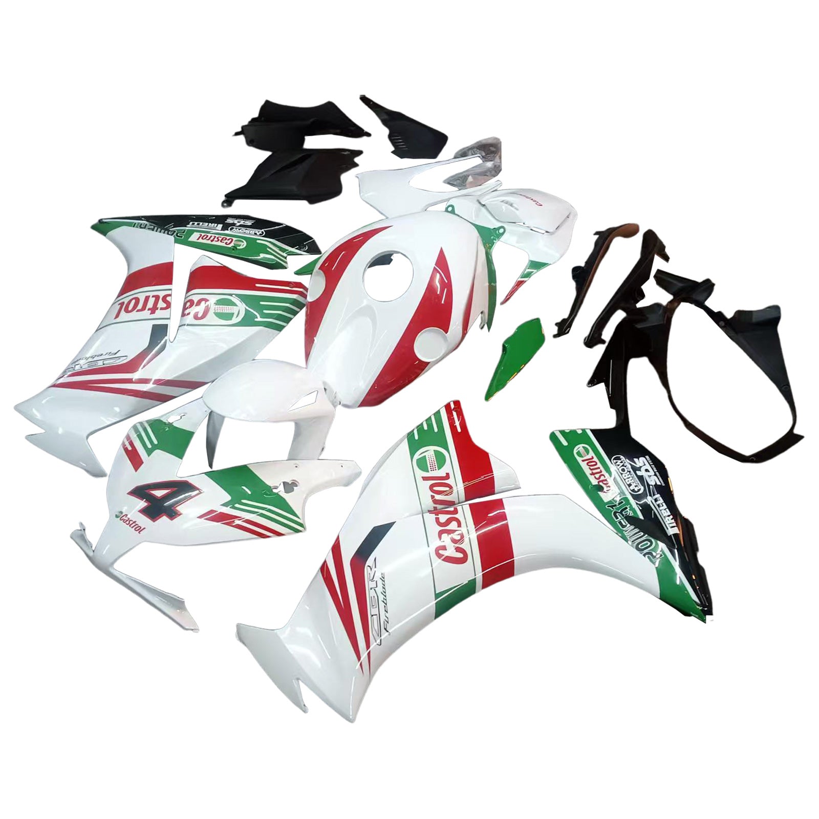 Kit carena Amotopart 2012-2016 CBR1000RR Honda rosso e verde