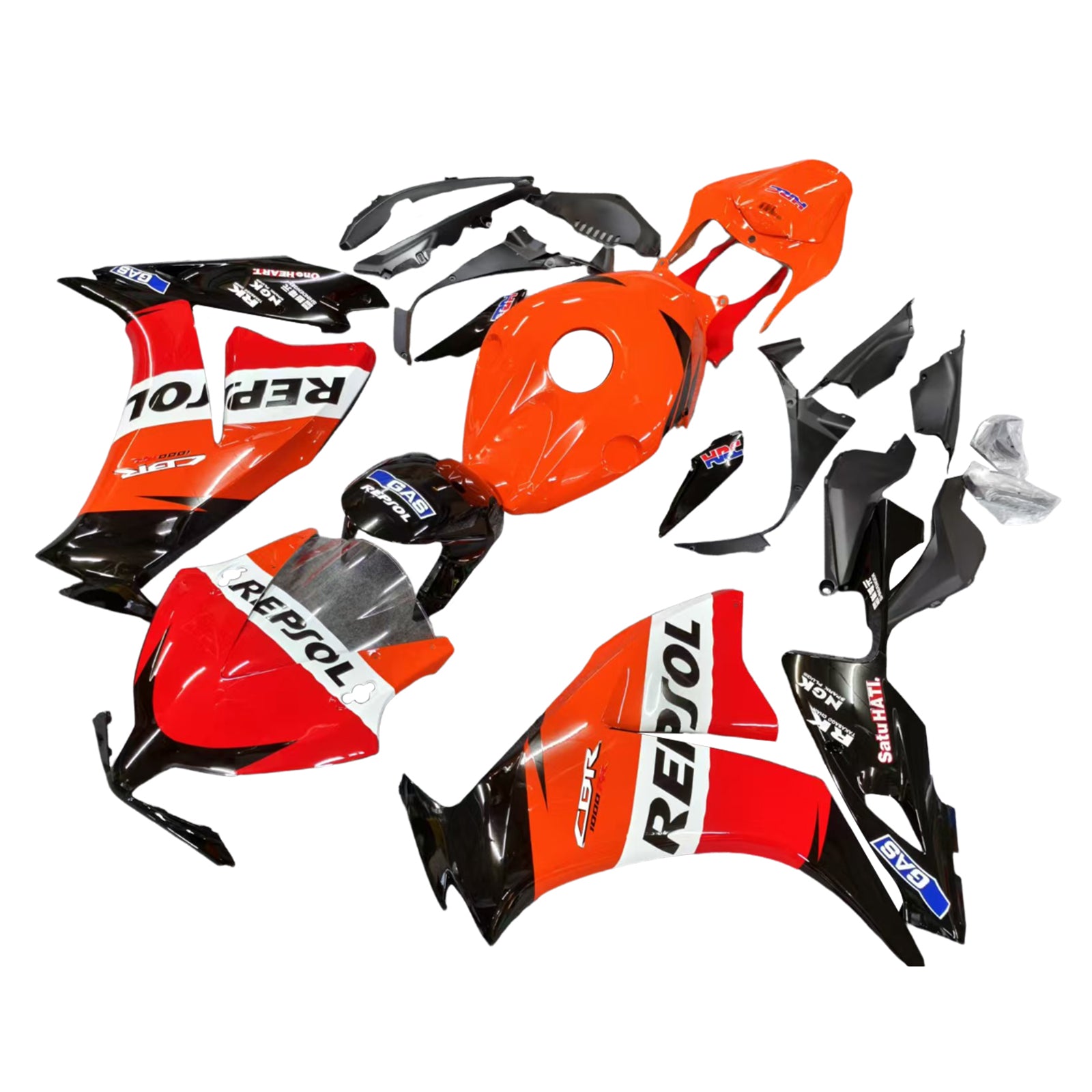 Amotopart 2012-2016 CBR1000RR Honda Kit carena rosso e arancione