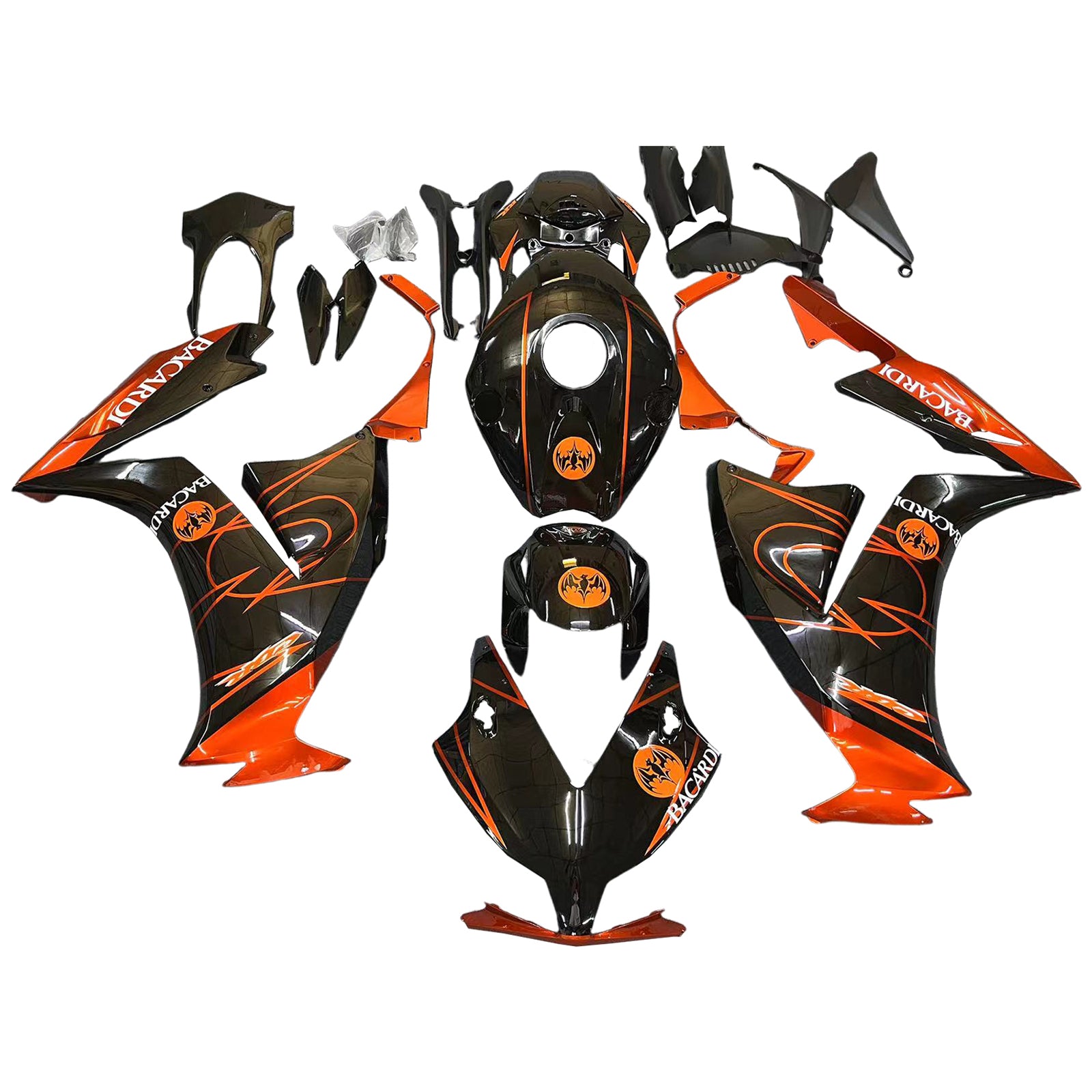 Amotopart 2012-2016 CBR1000RR Honda Black&Orange Fairing Kit