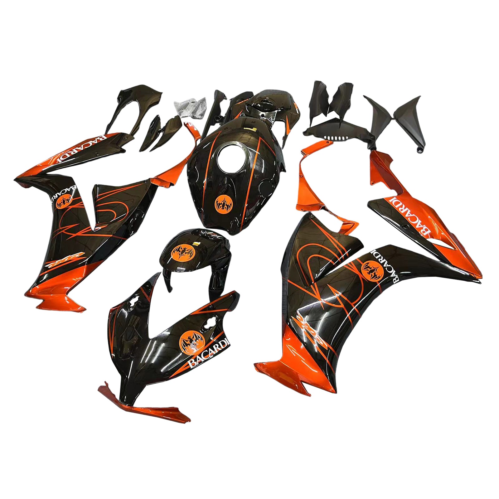Amotopart 2012-2016 CBR1000RR Honda Black&Orange Fairing Kit