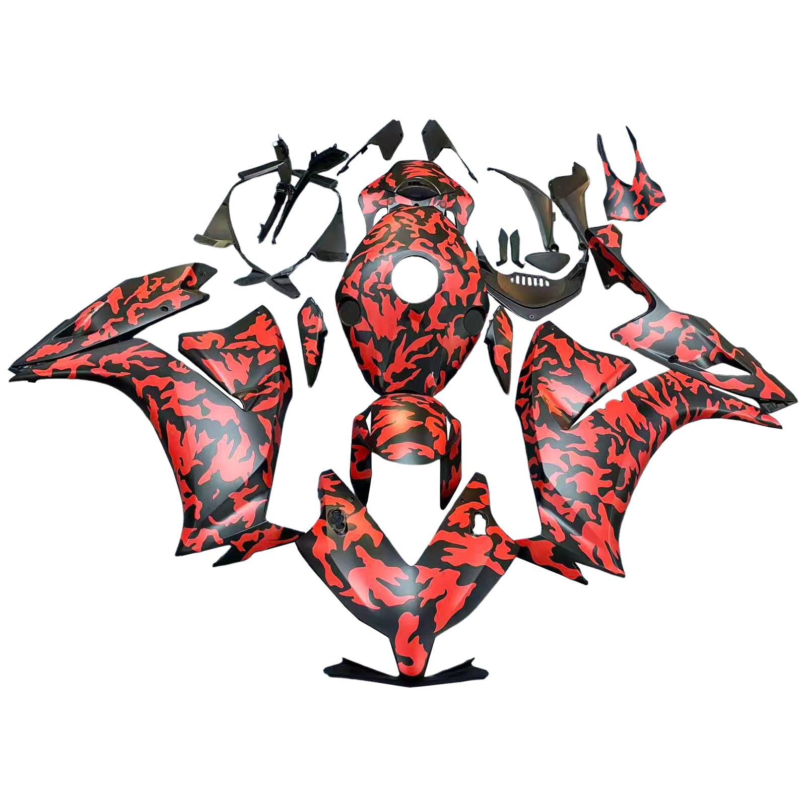 Amotopart 2012-2016 Honda CBR1000RR Black Red Fairing Kit