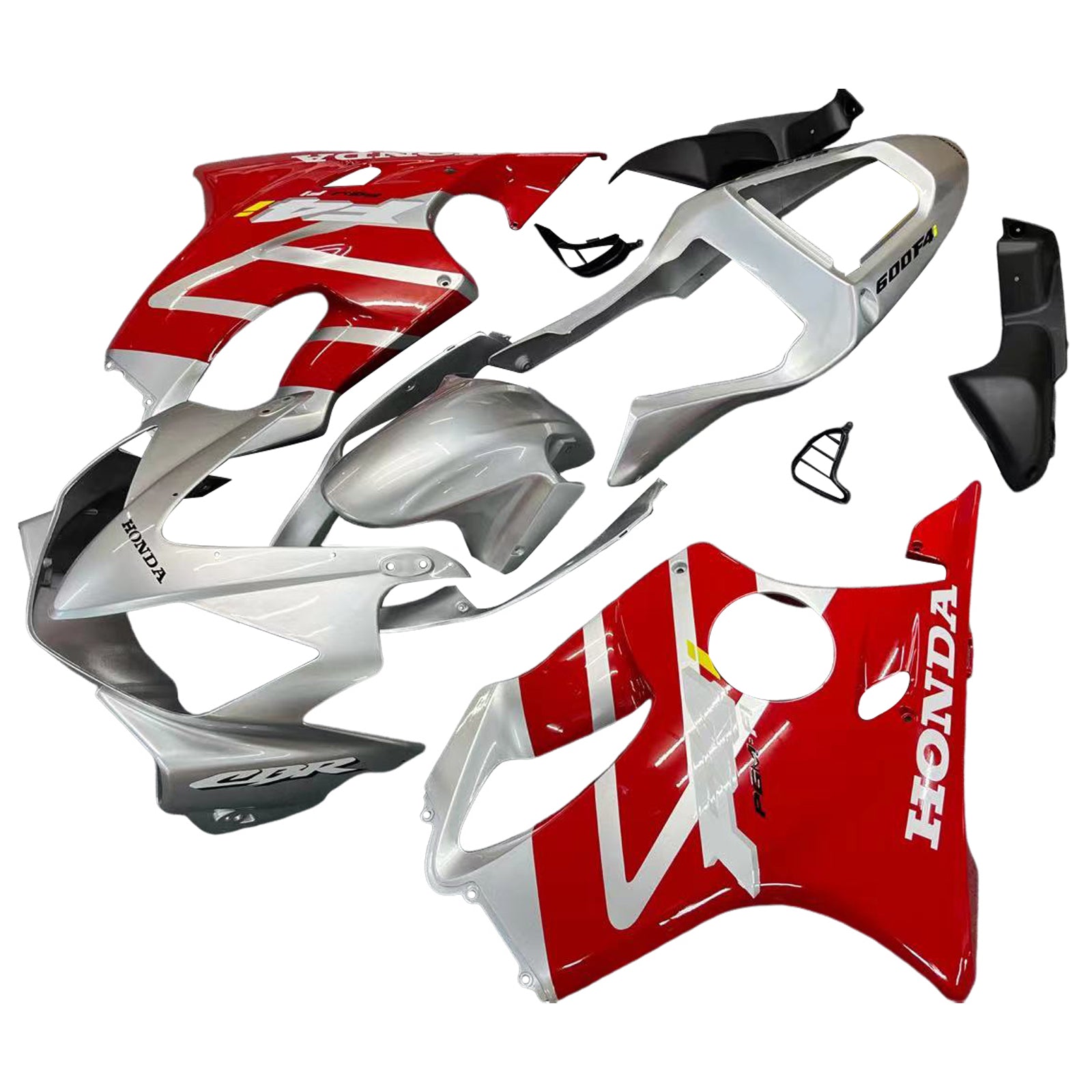 Amotopart 2001-2003 Honda CBR600F4i Fairing Red&Silver Kit