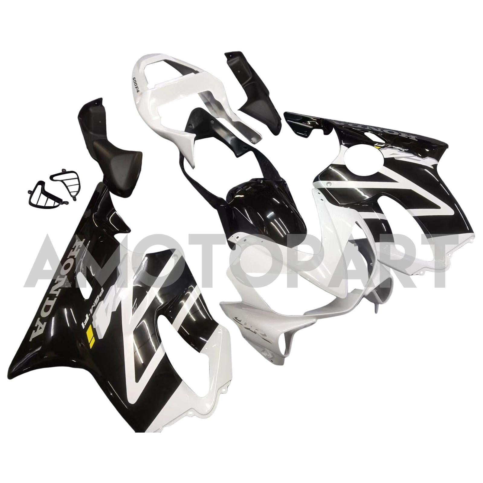 Amotopart 2001-2003 ホンダ CBR600 F4i ホワイト&ブラック Style4 フェアリングキット