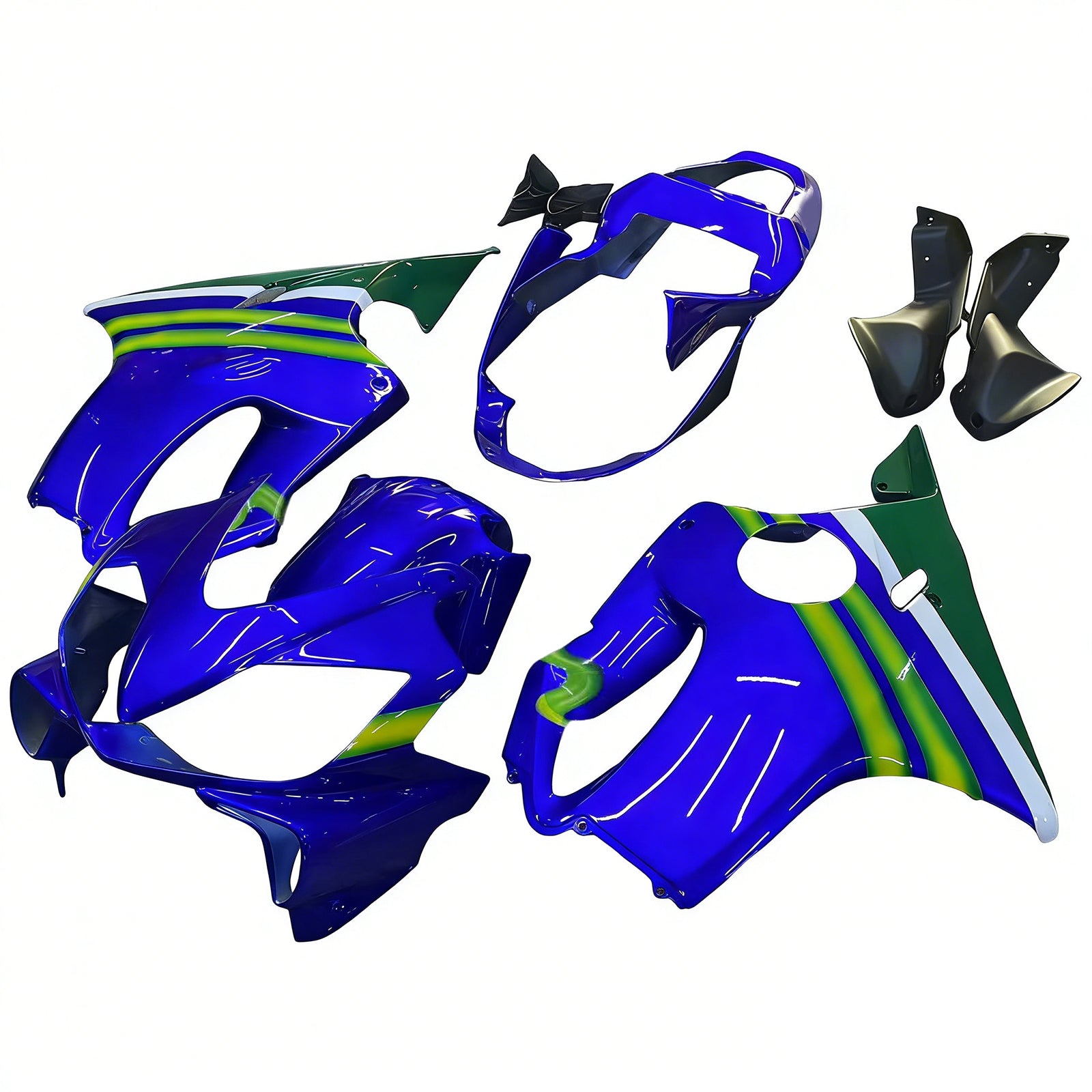 Amotopart 2001-2003 Honda CBR600 F4i Blue&Green Fairing Kit