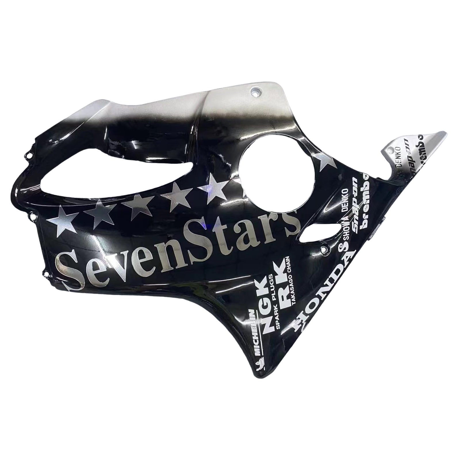 Amotopart 2001-2003 Honda CBR600F4i Fairing Black with White Accents Kit