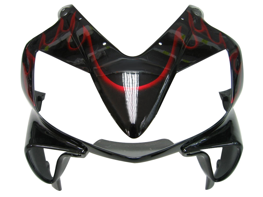 Amotopart 2001-2003 Honda CBR600 F4i Black with Red Flame Fairing Kit
