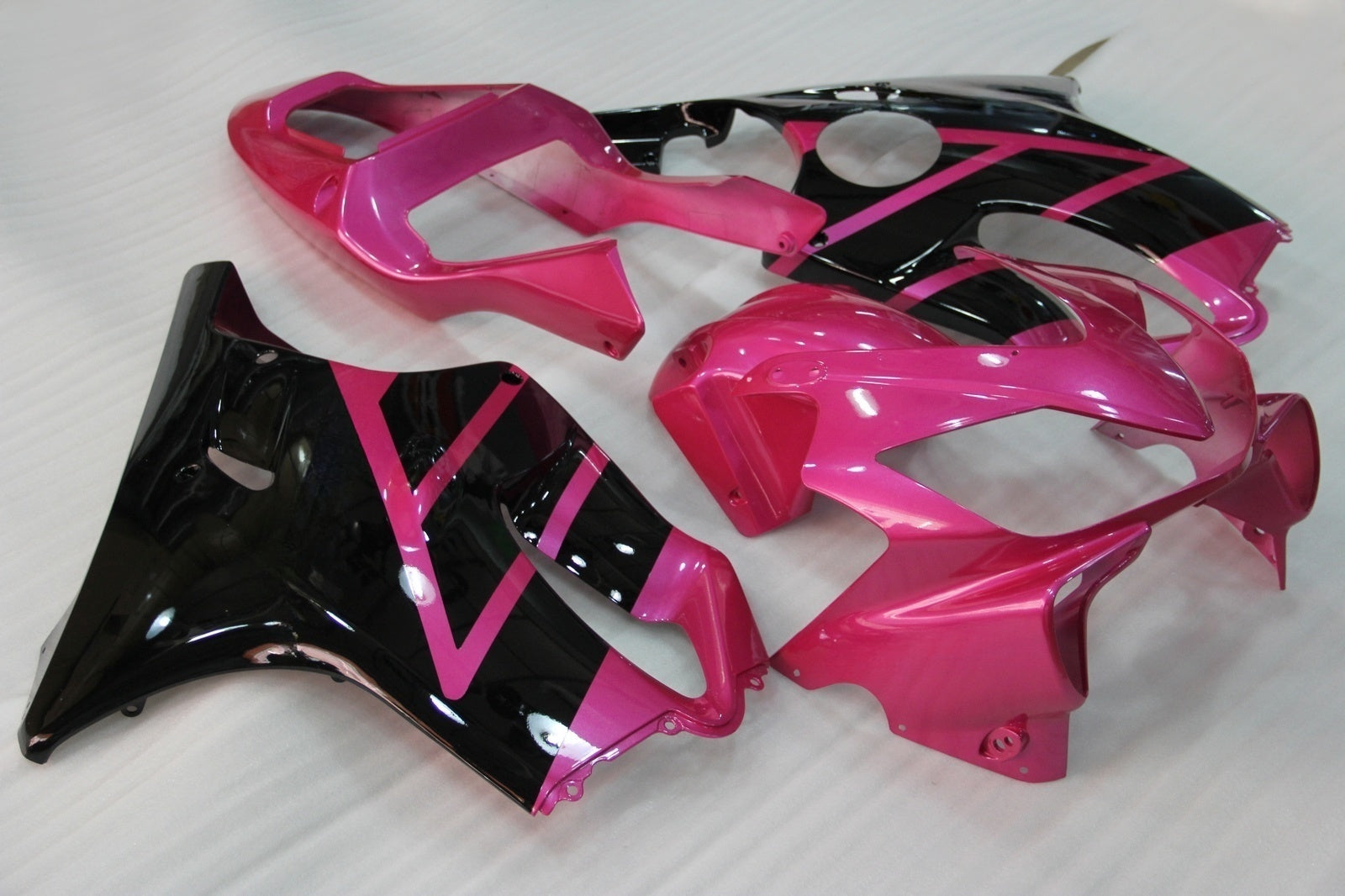 Amotopart 2001-2003 Honda CBR600F4i Fairing Pink&Black Kit