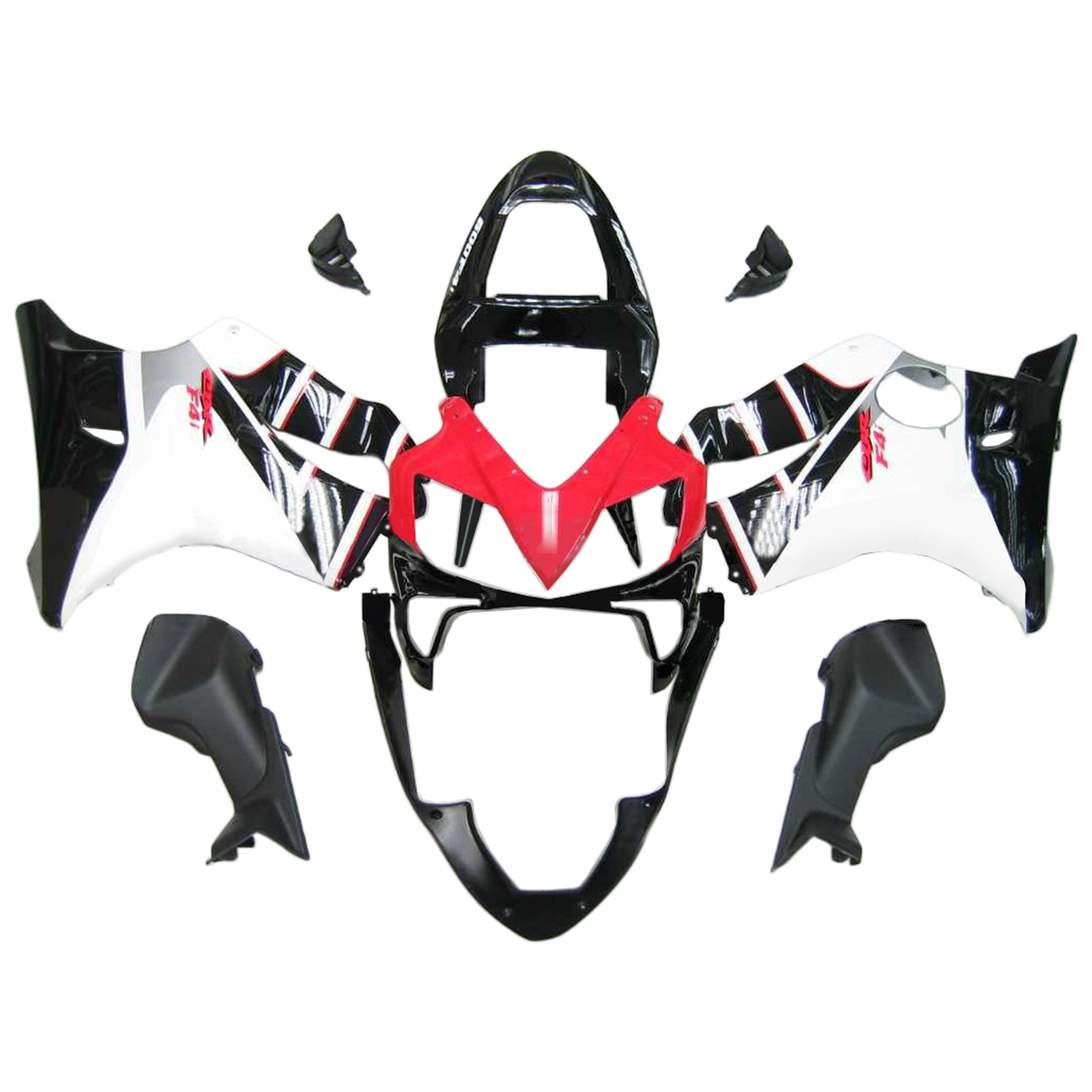 Amotopart 2001-2003 Honda CBR600F4i Fairing Red&Black Style3 Kit