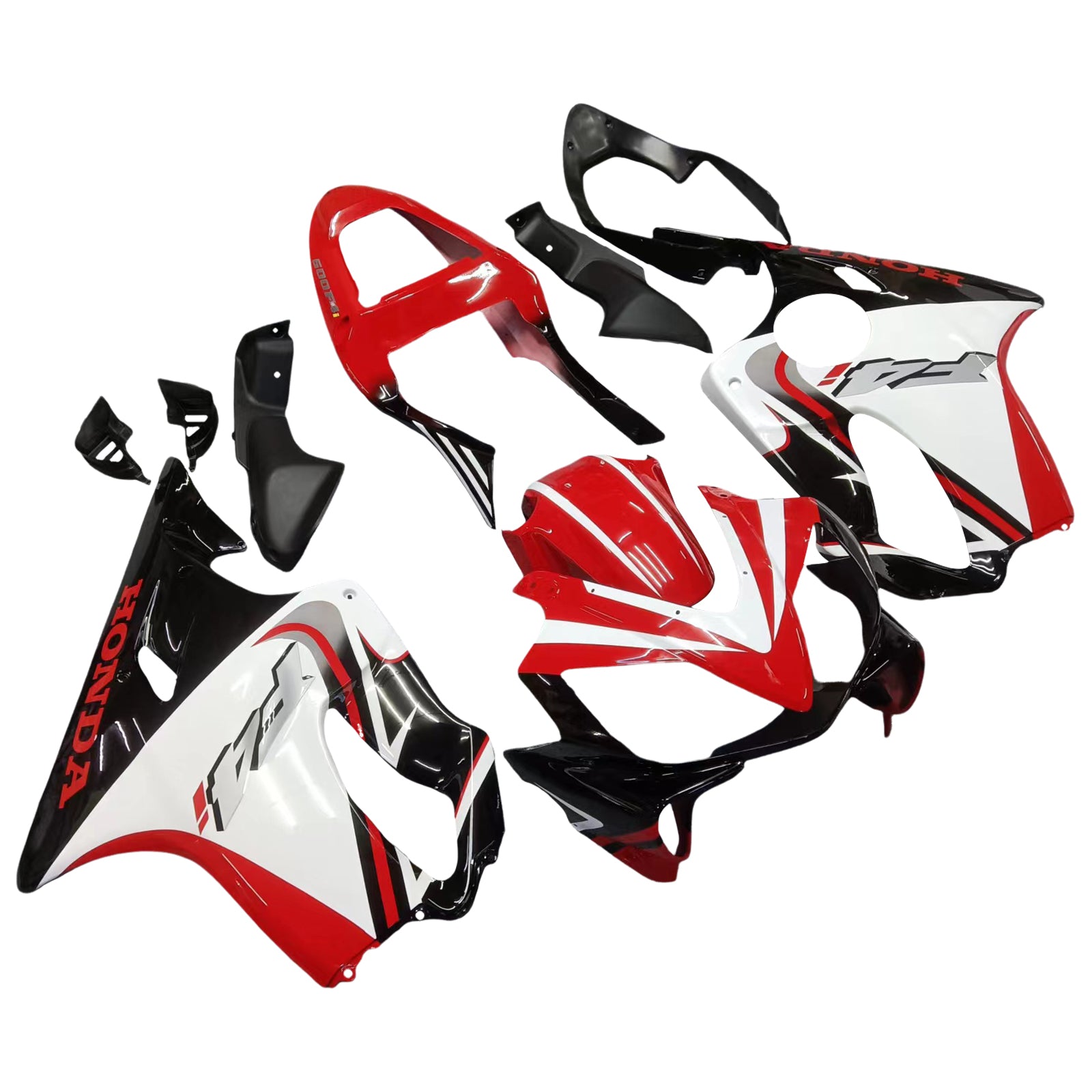Amotopart 2001-2003 Honda CBR600F4i Fairing Red&Black Style4 Kit