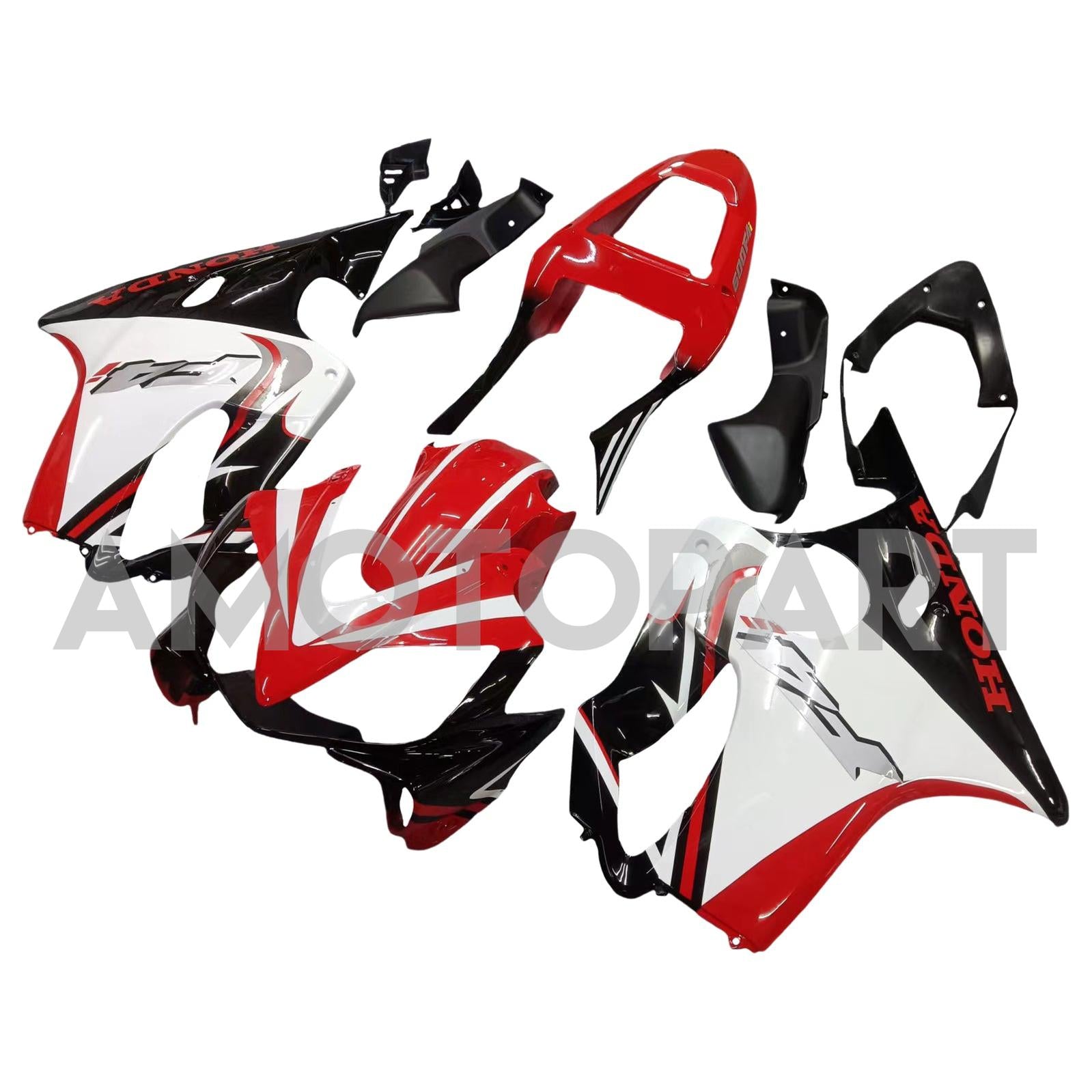 Amotopart 2001-2003 Honda CBR600F4i Fairing Red&Black Style4 Kit