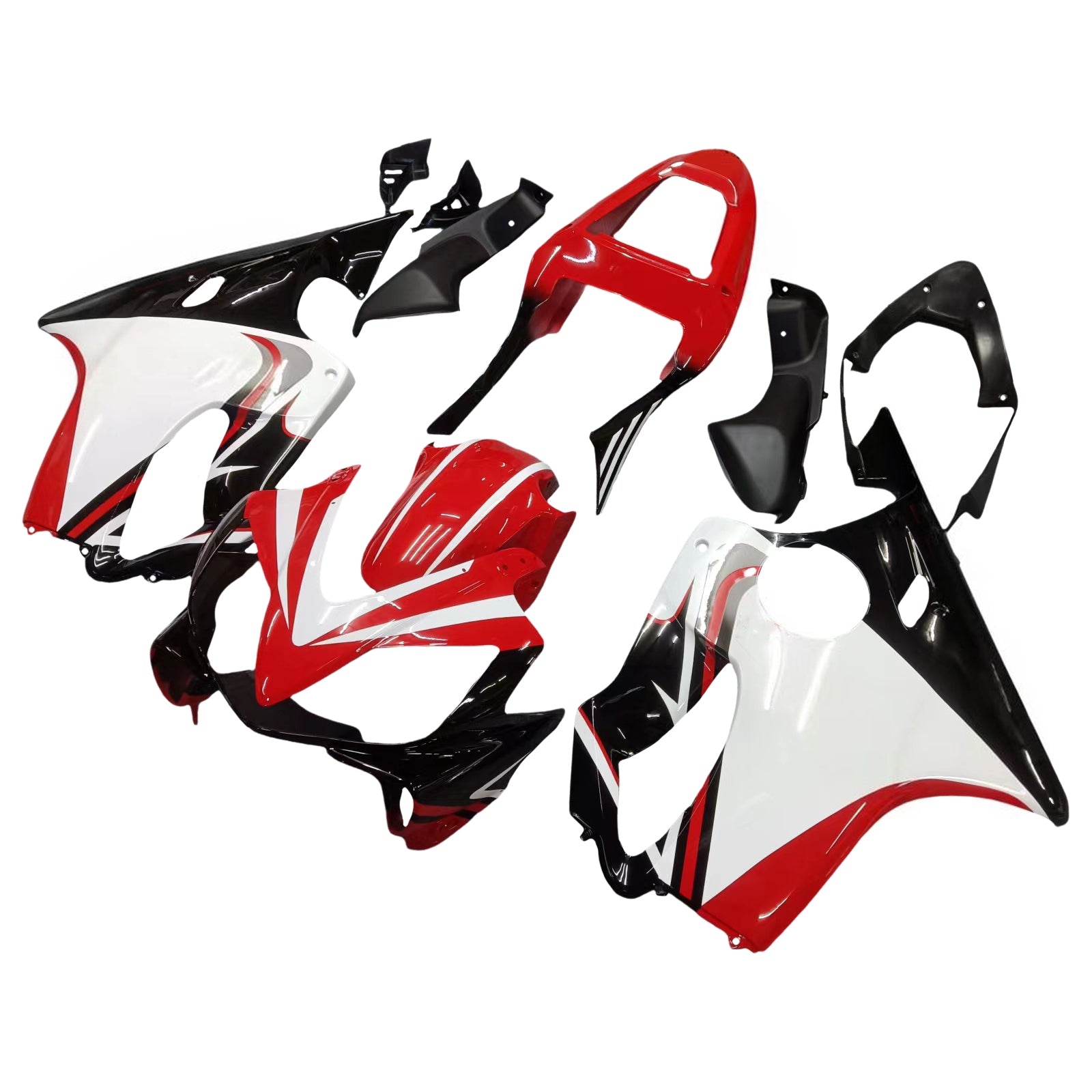 Amotopart 2001-2003 Honda CBR600F4I FAIRICE RED & BLACK STYLE4 KIT