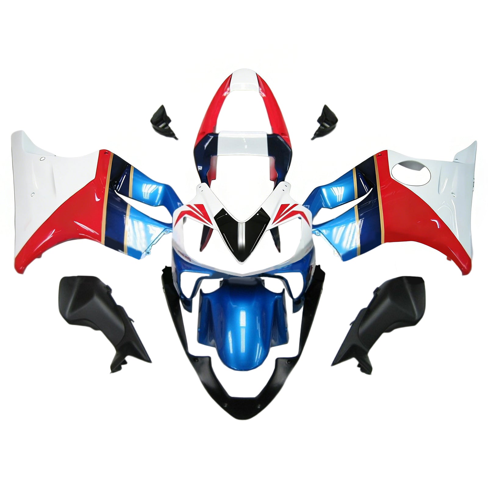 Carenado rojo Amotopart para Honda CBR600F4i 2001-2003&BKit azul