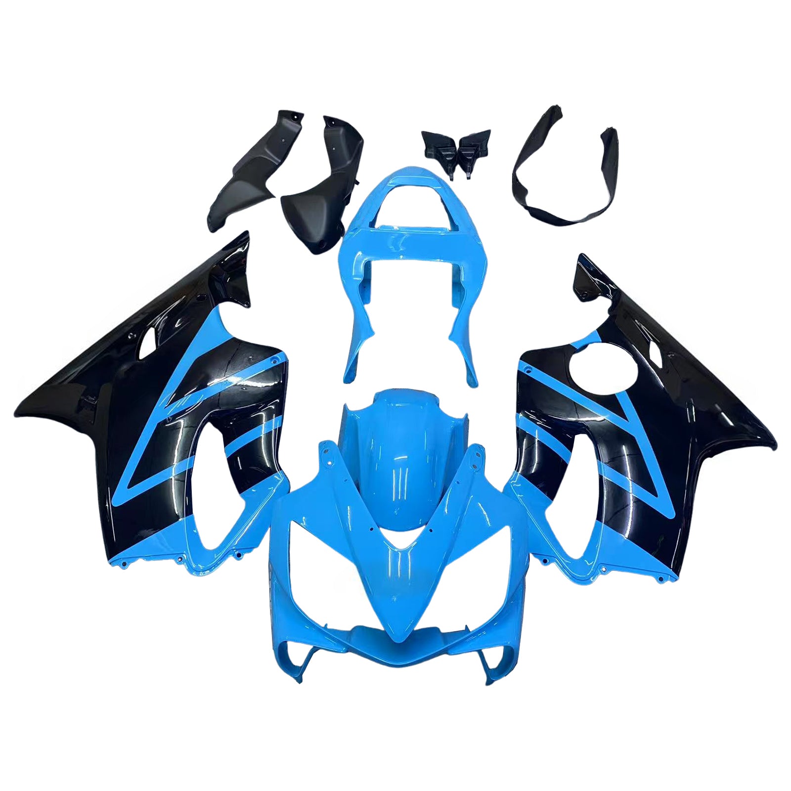 Amotopart 2001-2003 Honda CBR600F4i Fairing Blue&Black Kit