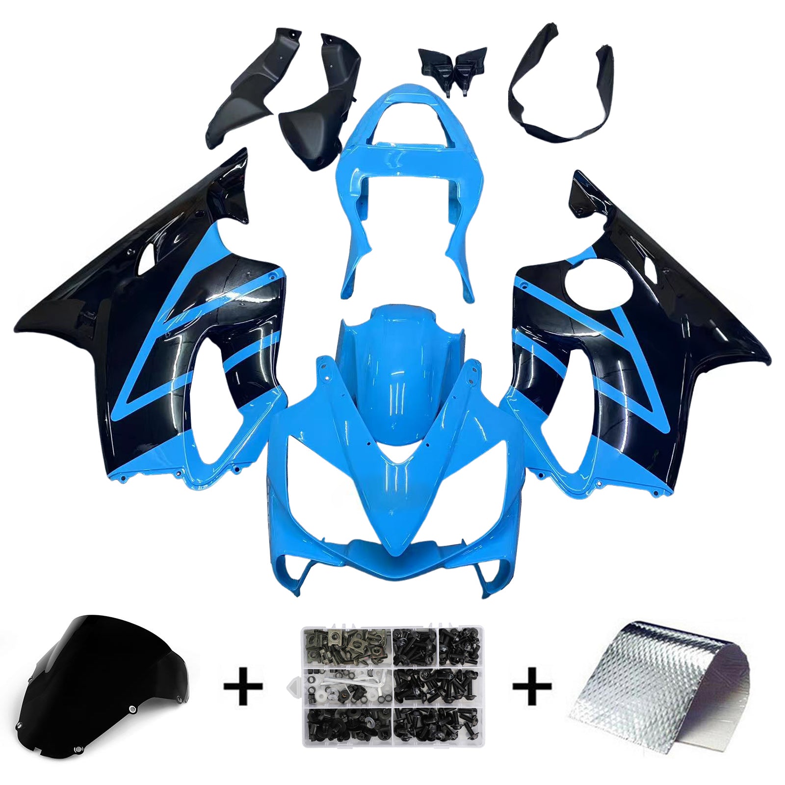 AMOTOPT 2001-2003 HONDA CBR600F4I KIT AZUL & BLACK