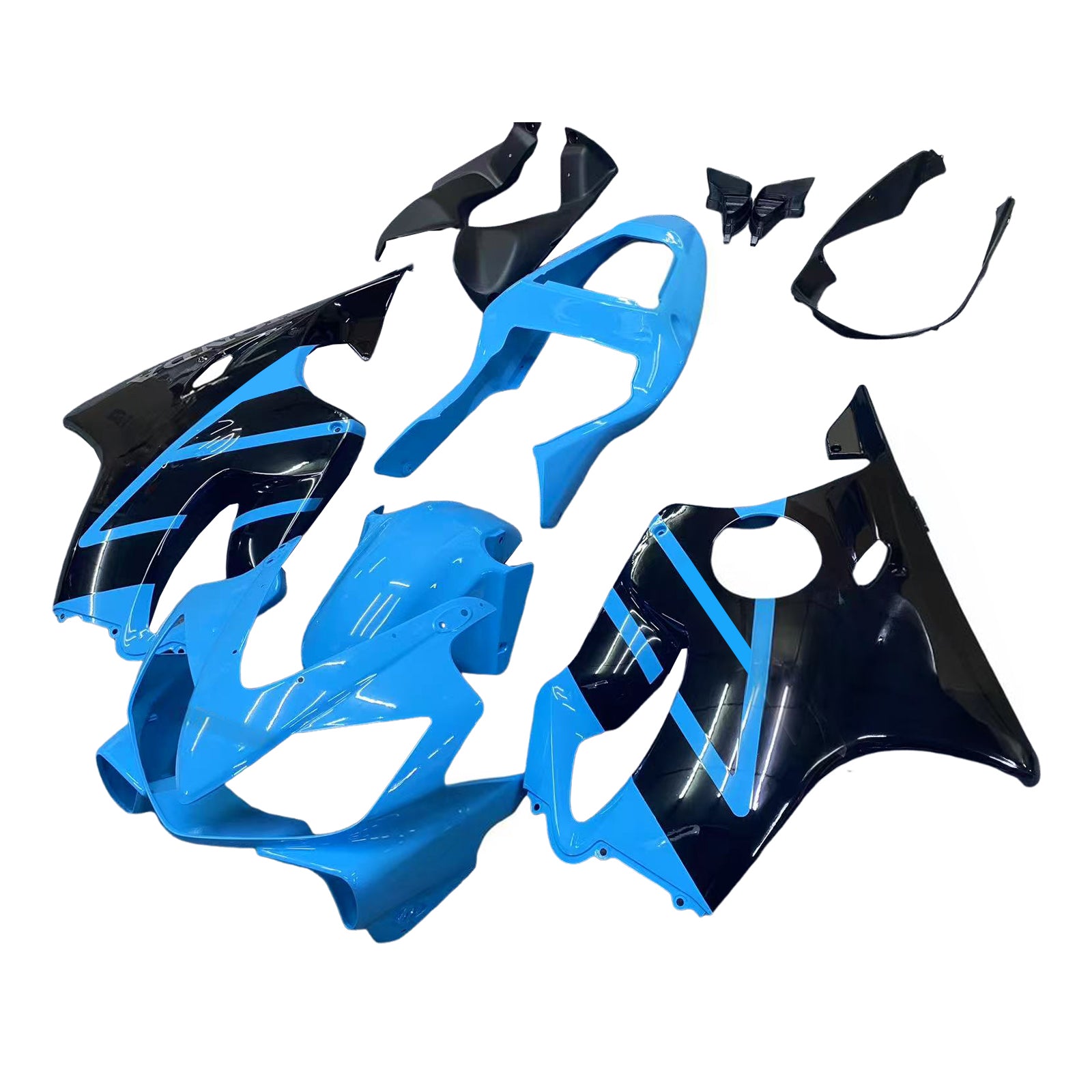 Amotopart 2001-2003 Honda CBR600F4i Fairing Blue&Black Kit