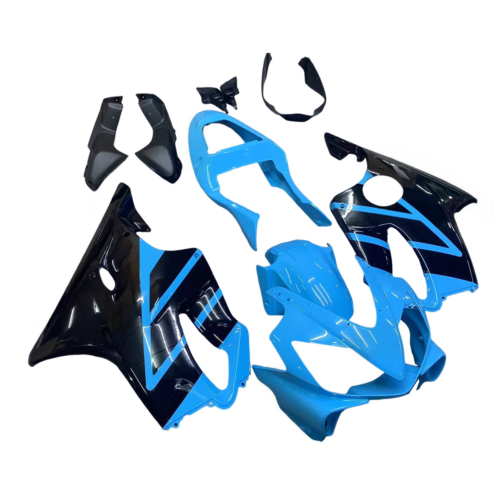 Amotopart 2001-2003 Honda CBR600F4i Fairing Blue&Black Kit