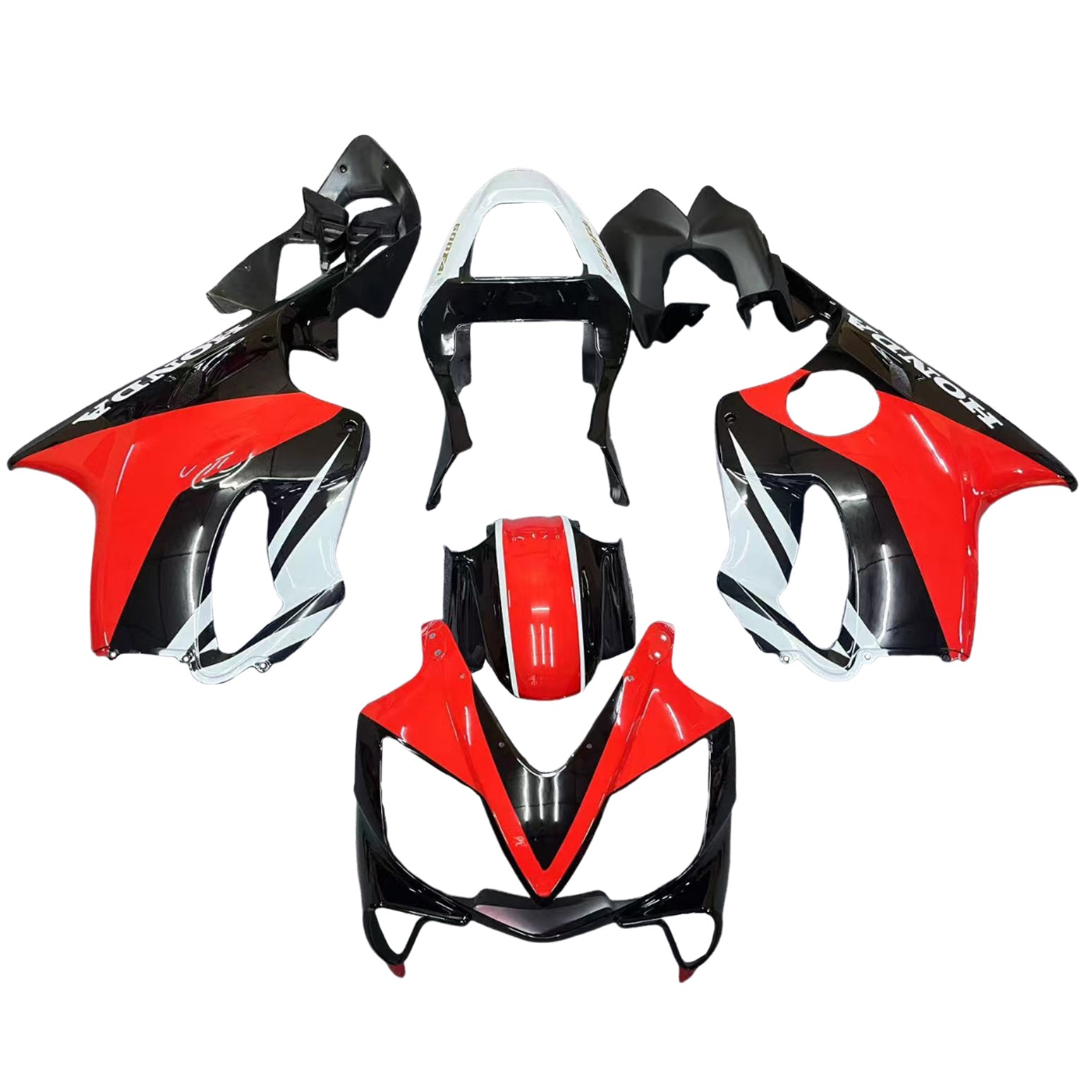 Amotopart 2001-2003 Honda CBR600F4i Fairing Red&Black Style1 Kit