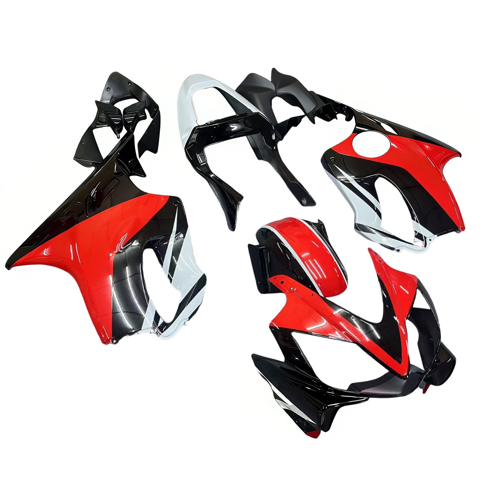 Amotopart 2001-2003 Honda CBR600F4I FAIRICE RED & BLACK STYLE 1 KIT