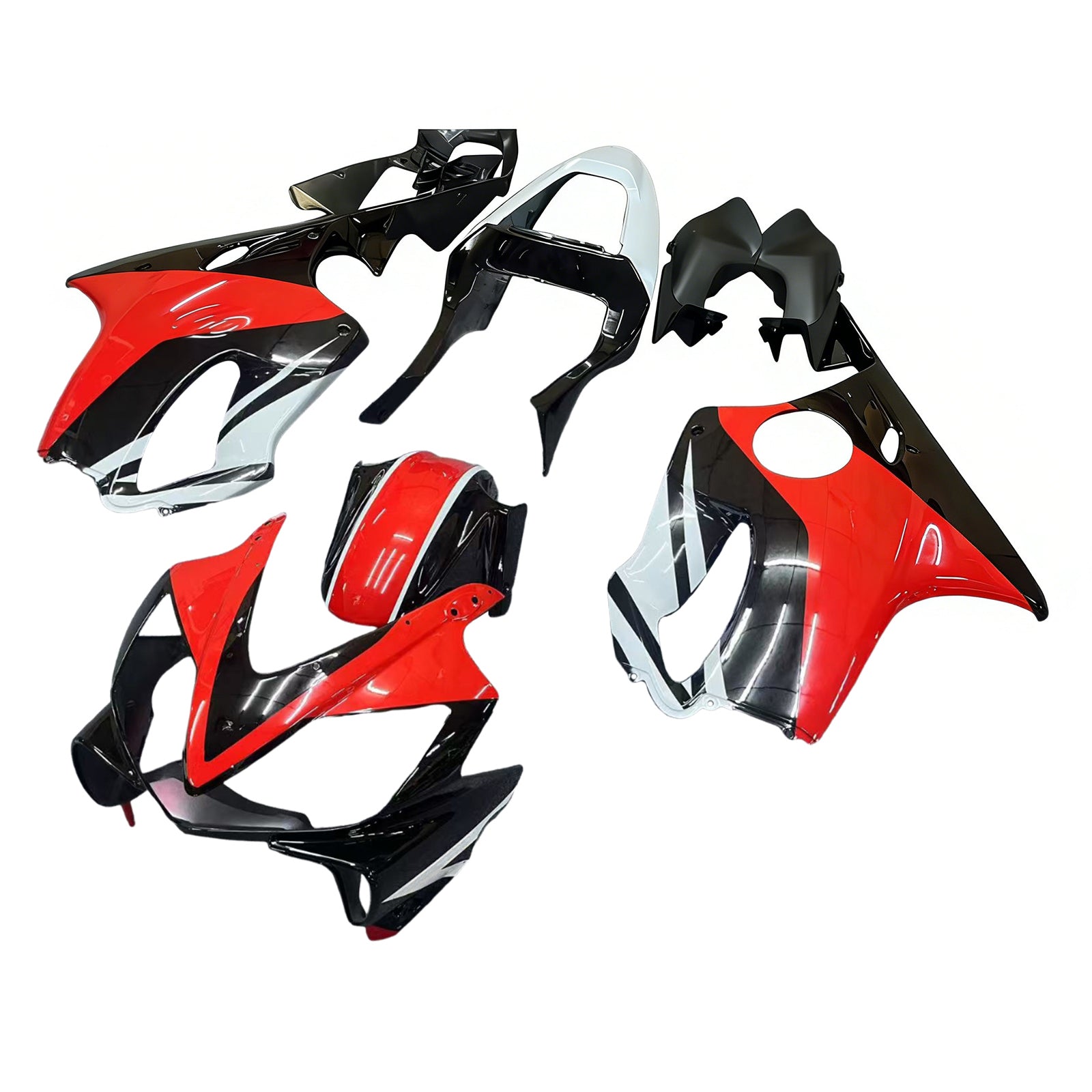 Amotopart 2001-2003 Honda CBR600F4I FAIRICE RED & BLACK STYLE 1 KIT