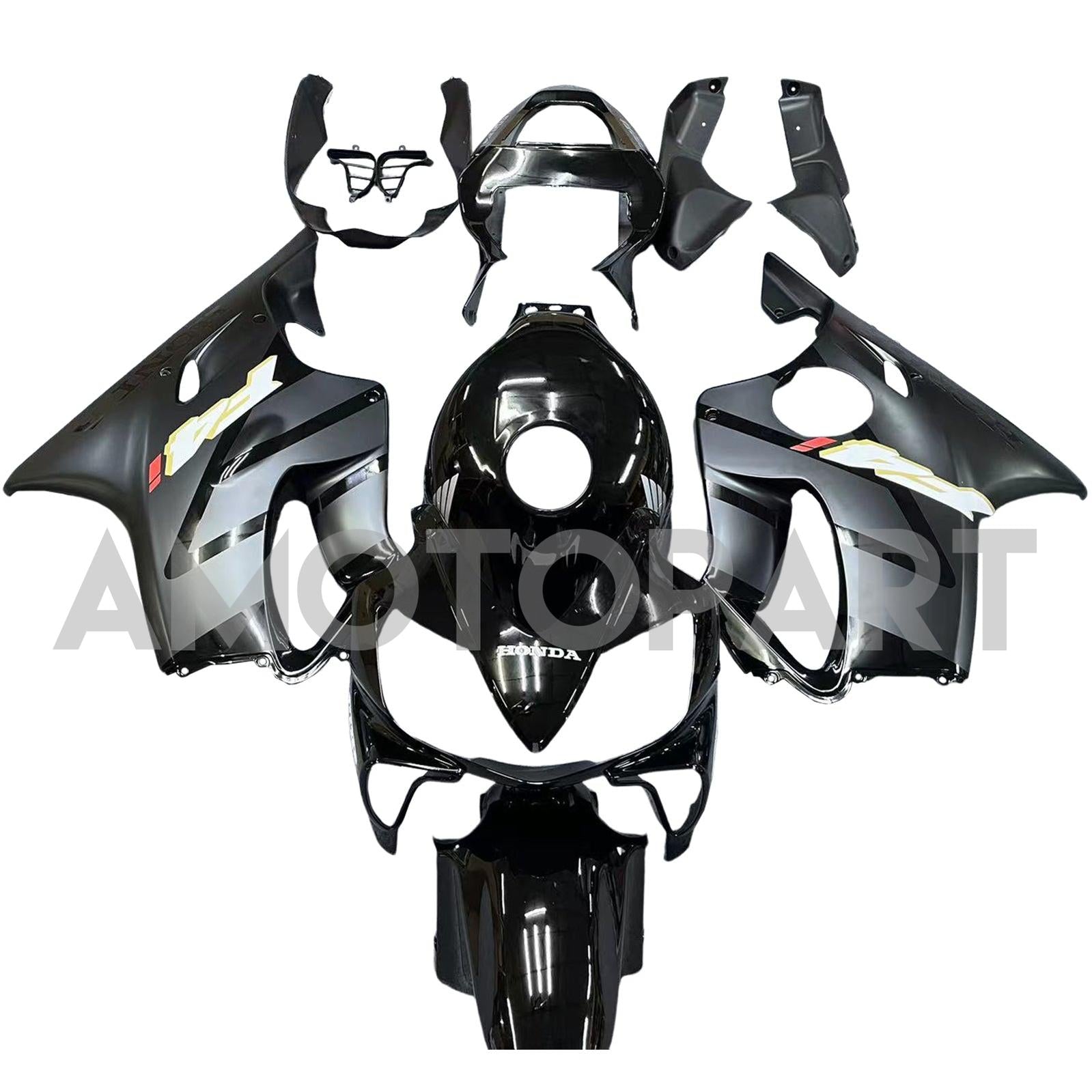 Amotopart 2001-2003 CBR600 F4i Honda Matte&Gloss Black Fairing Kit
