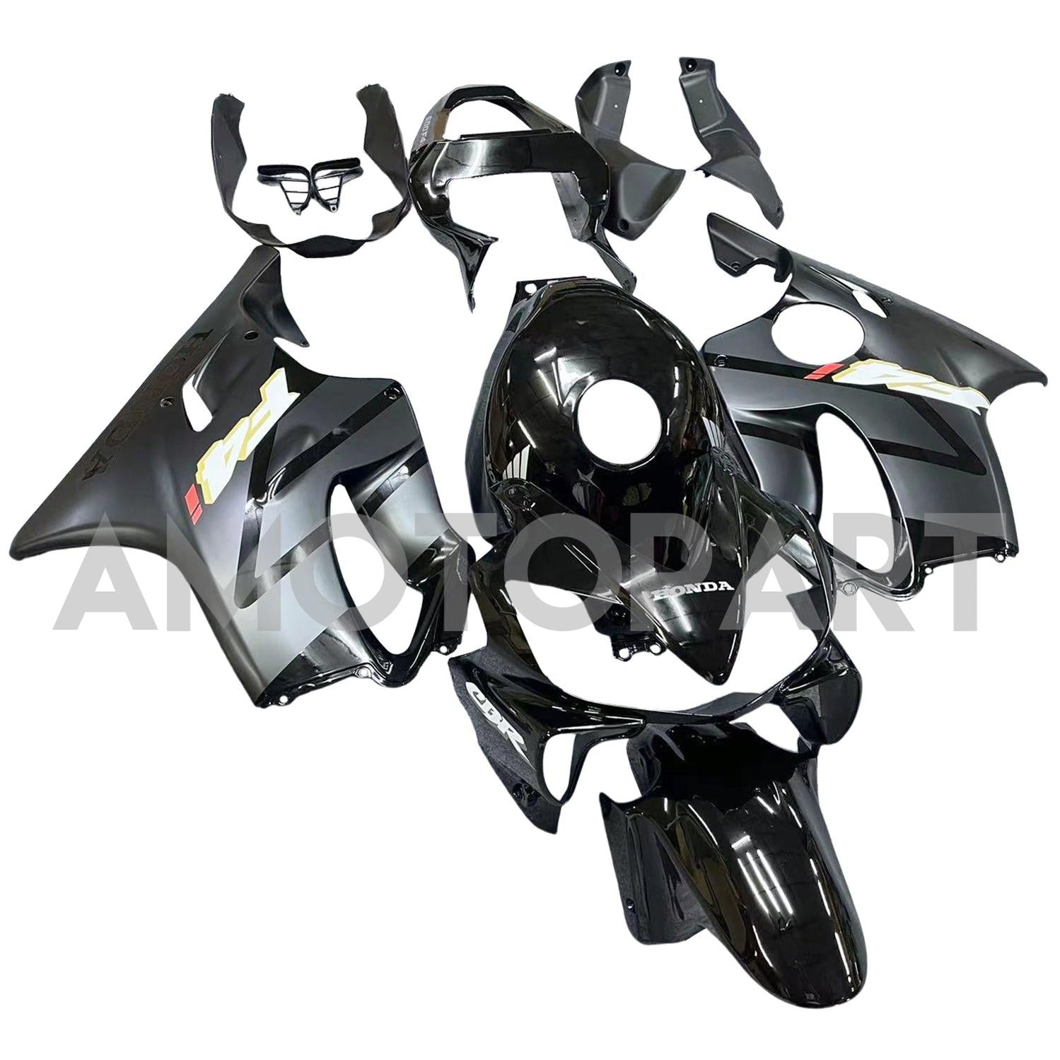 Amotopart 2001-2003 CBR600 F4i Honda Matte&Gloss Black Fairing Kit