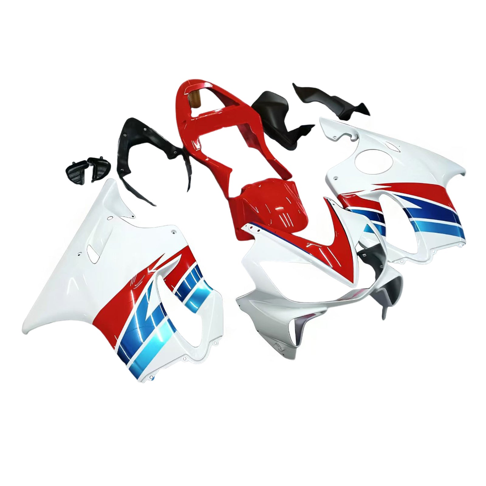 Amotopart 2001-2003 CBR600 F4i Honda Blue&Red Style3 Fairing Kit