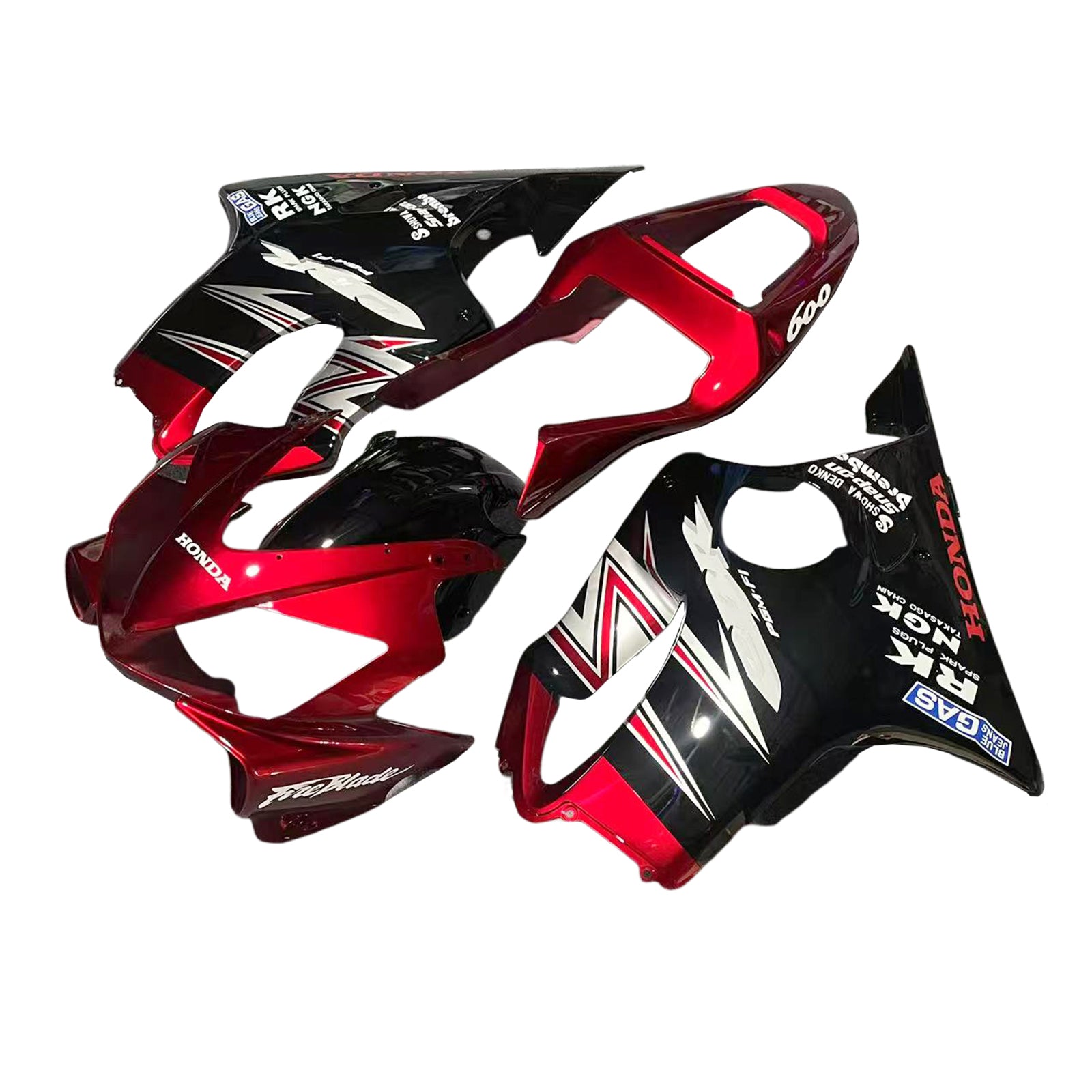 Amotopart 2001-2003 CBR600 F4i Honda Black&Red with Logo Fairing Kit