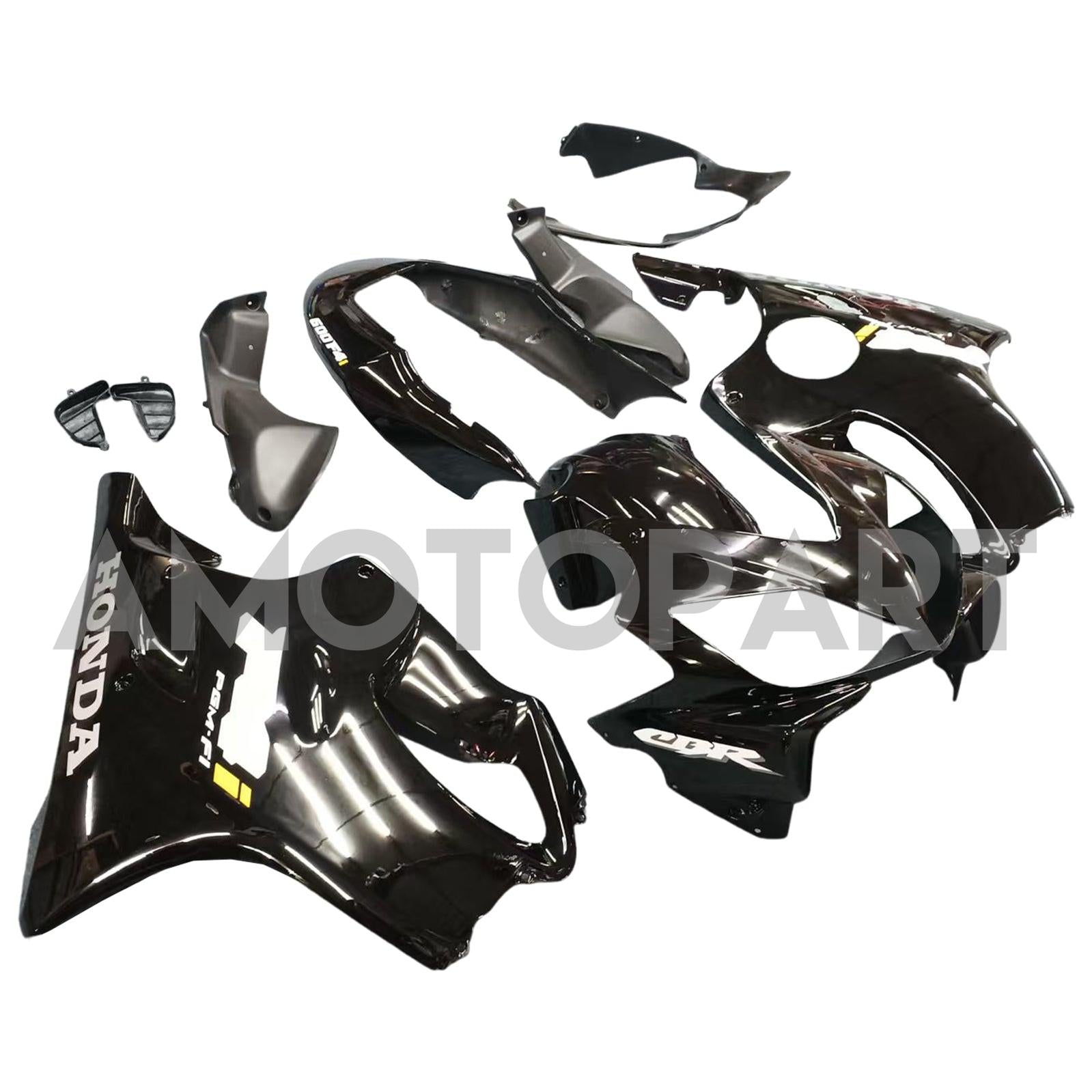Kit de carenados Amotopart Honda CBR 600 F4i 2004-2007, color negro