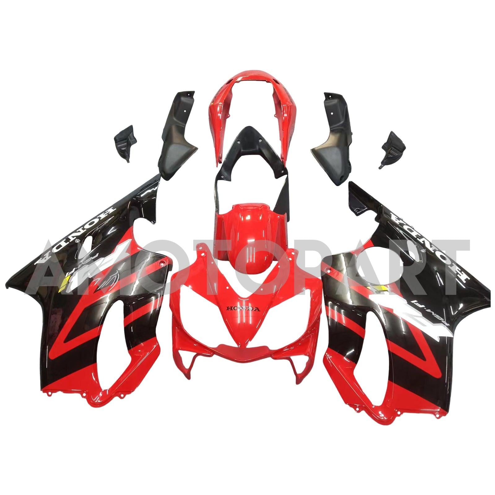 Amotopart 2004-2007 Honda CBR600 F4i Red&Black Fairing Kit