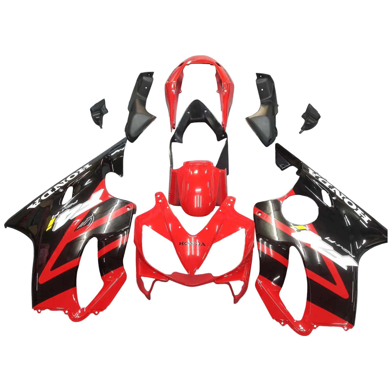 Amotopart 2004-2007 Honda CBR600 F4I Red & Black Fairing Kit