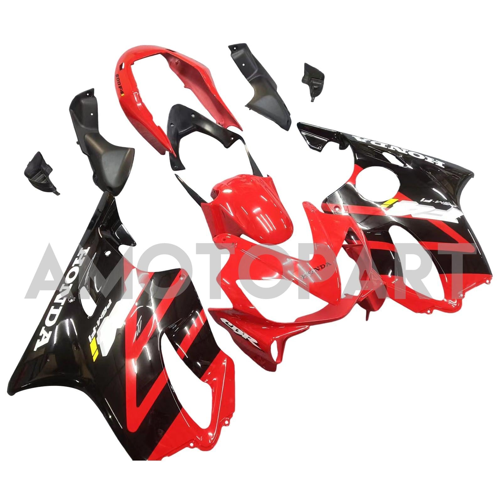 Amotopart 2004-2007 Honda CBR600 F4i Red&Black Fairing Kit