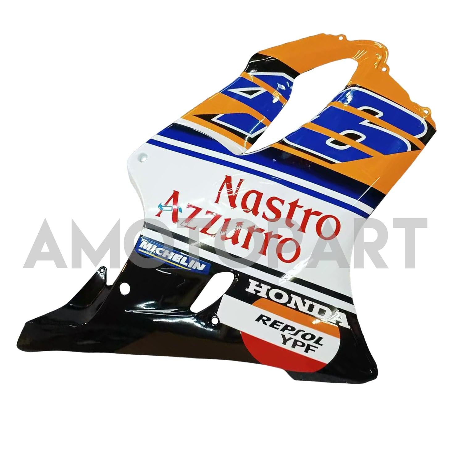 Amotopart 2004-2007 Honda CBR600 F4i Blue&Yellow with Logo Style3 Fairing Kit