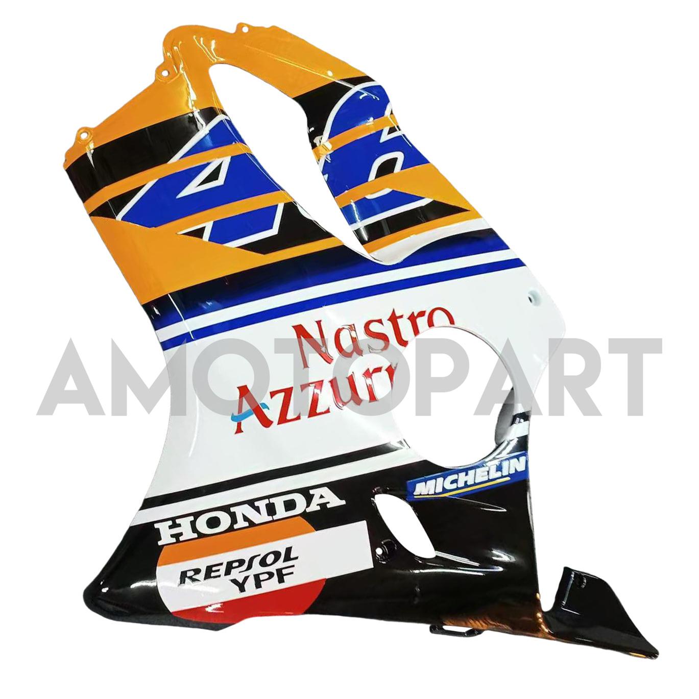 Amotopart 2004-2007 Honda CBR600 F4i Blue&Yellow with Logo Style3 Fairing Kit