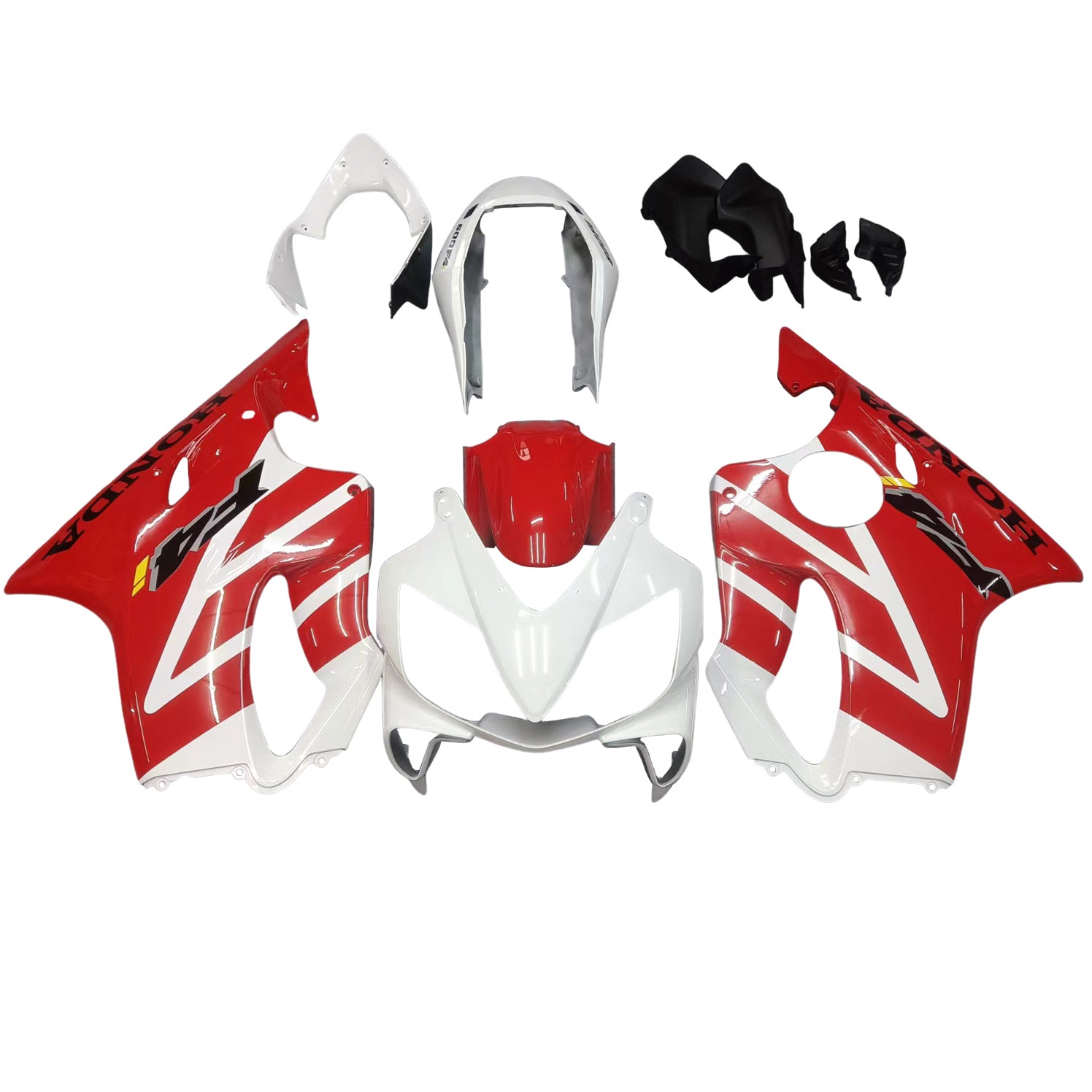 Amotopart 2004-2007 Honda CBR600 F4I Red & White Fairing Kit