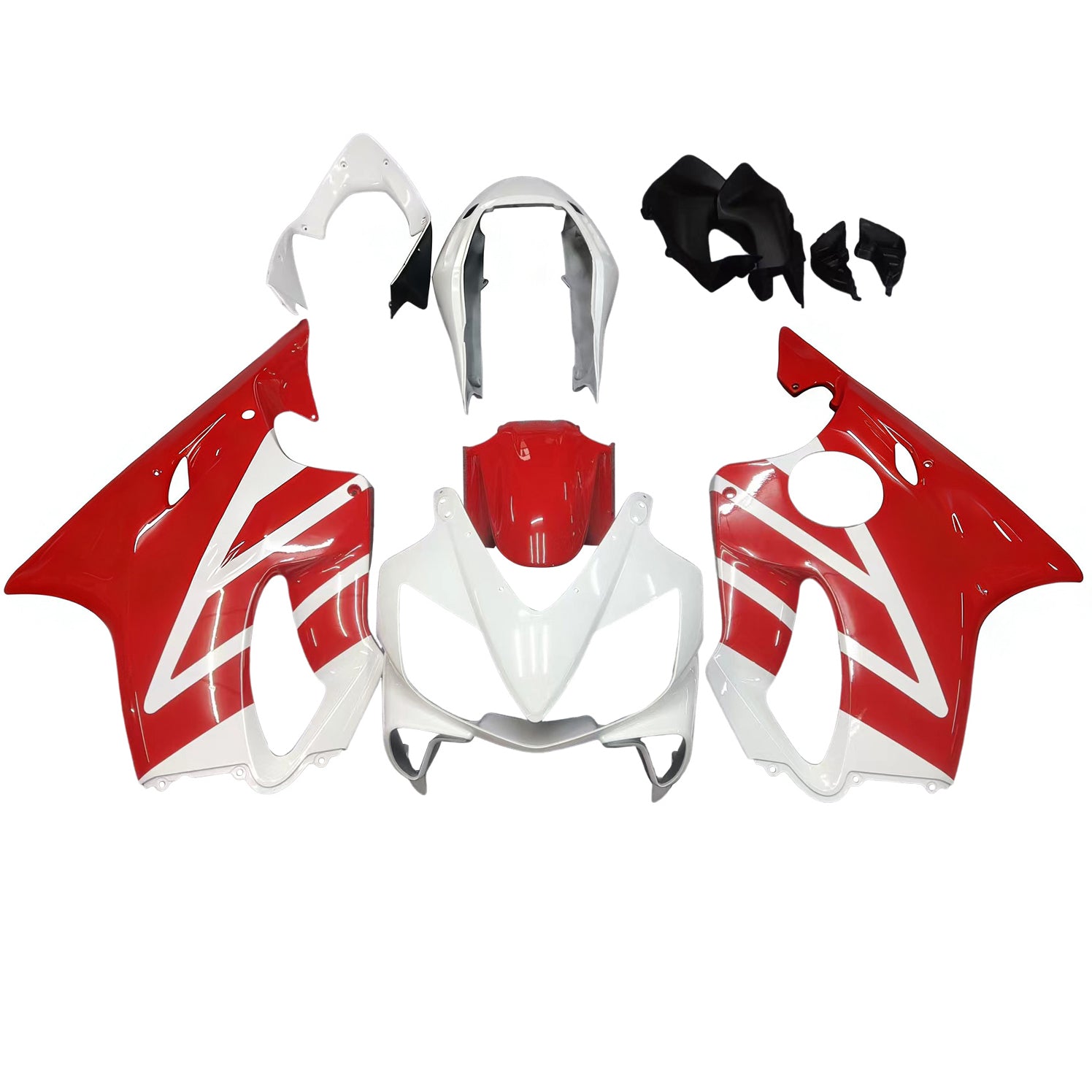 Amotopart 2004-2007 Honda CBR600 F4i Kit de carenado rojo y blanco