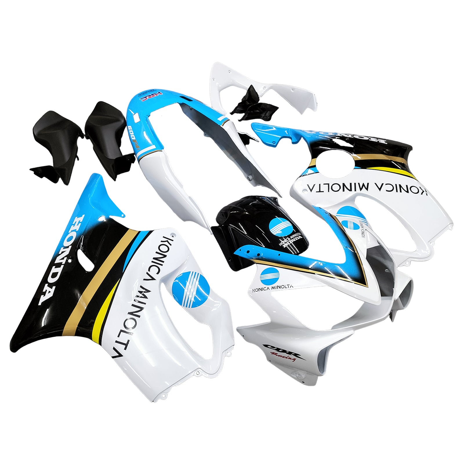 Amotopart 2004-2007 CBR600 F4i Honda White Light Blue Fairing Kit
