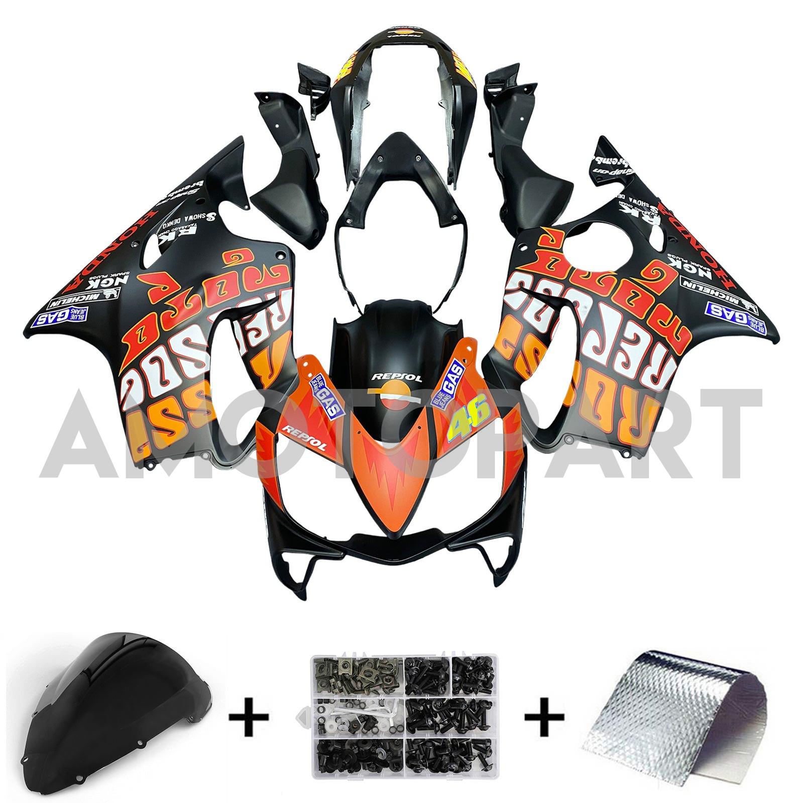 Amotopart 2004-2007 Honda CBR600 F4i Orange&Red Fairing Kit
